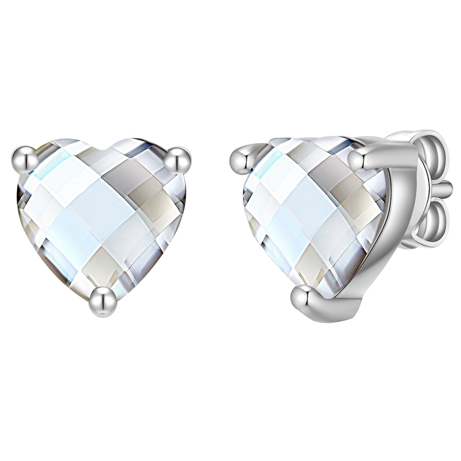 Rafaela Donata Ohrstecker Herz aus Sterling Silber in mit Zirkonia 8,8 mm Damen