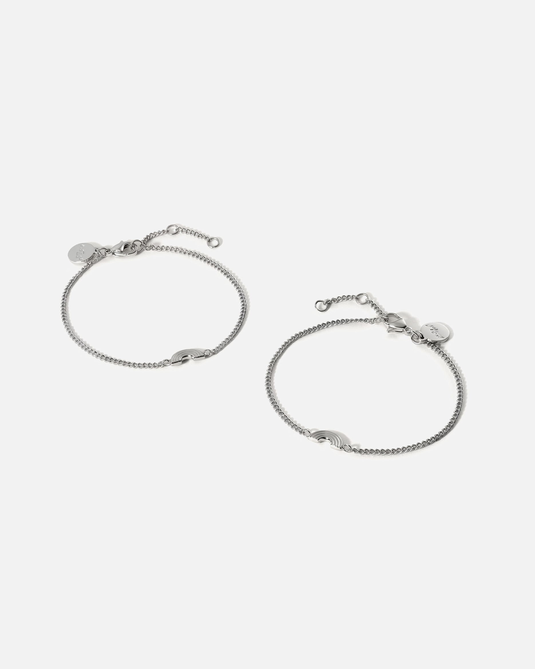 Schmuckset für Unisex Purelei Rainbow Love Armband-Set 100% Edelstahl Silber