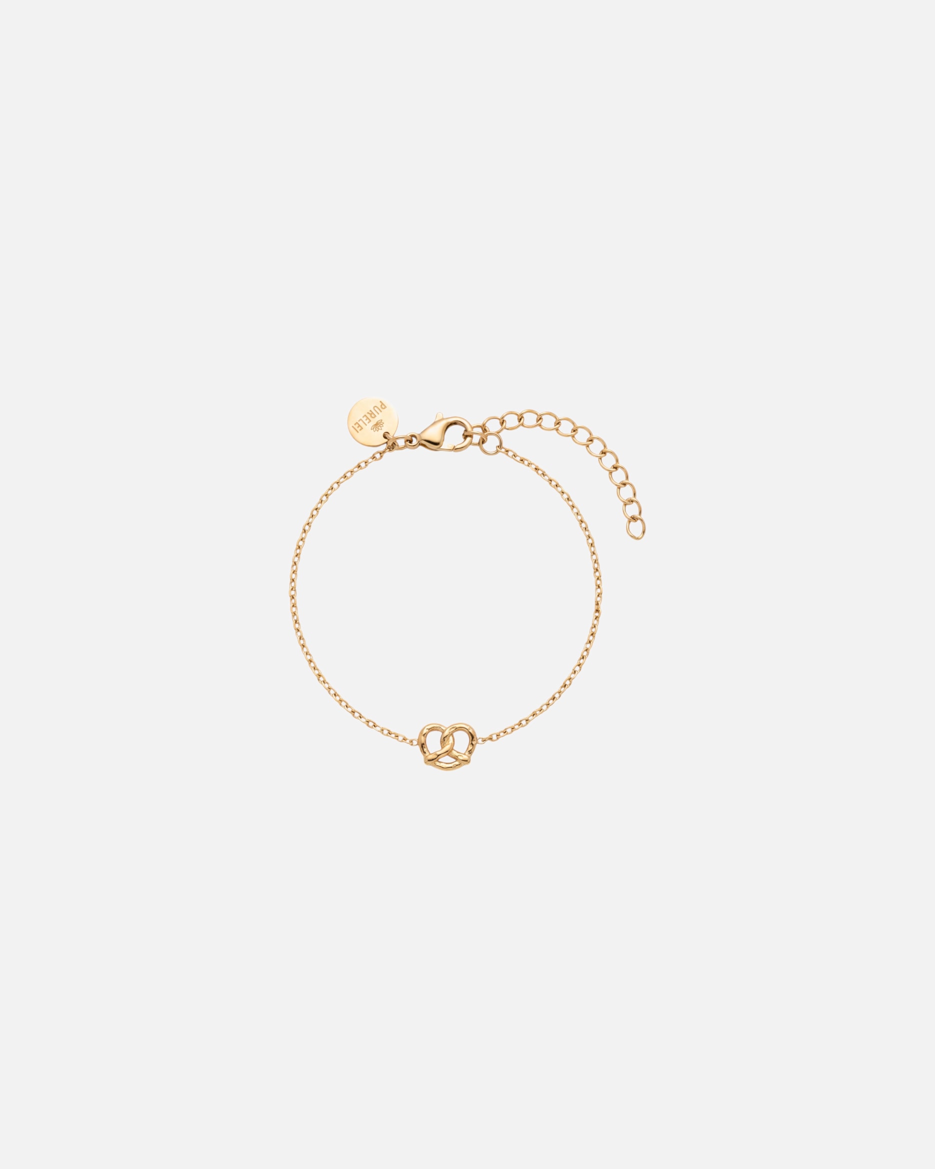 Armband für Unisex Purelei Brezel Armband 100% Edelstahl Gold