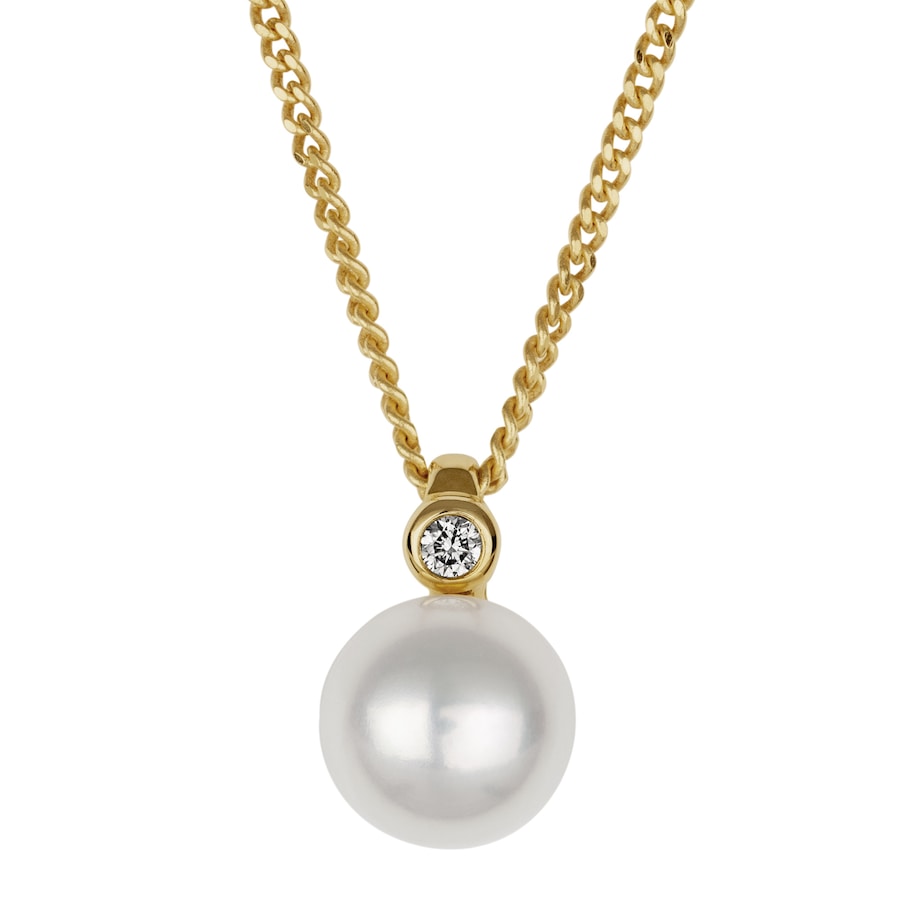 Orolino Halskette 585/- Gold Süßwasserzuchtperle Weiß 0.0300 Karat 42/45cm Damen