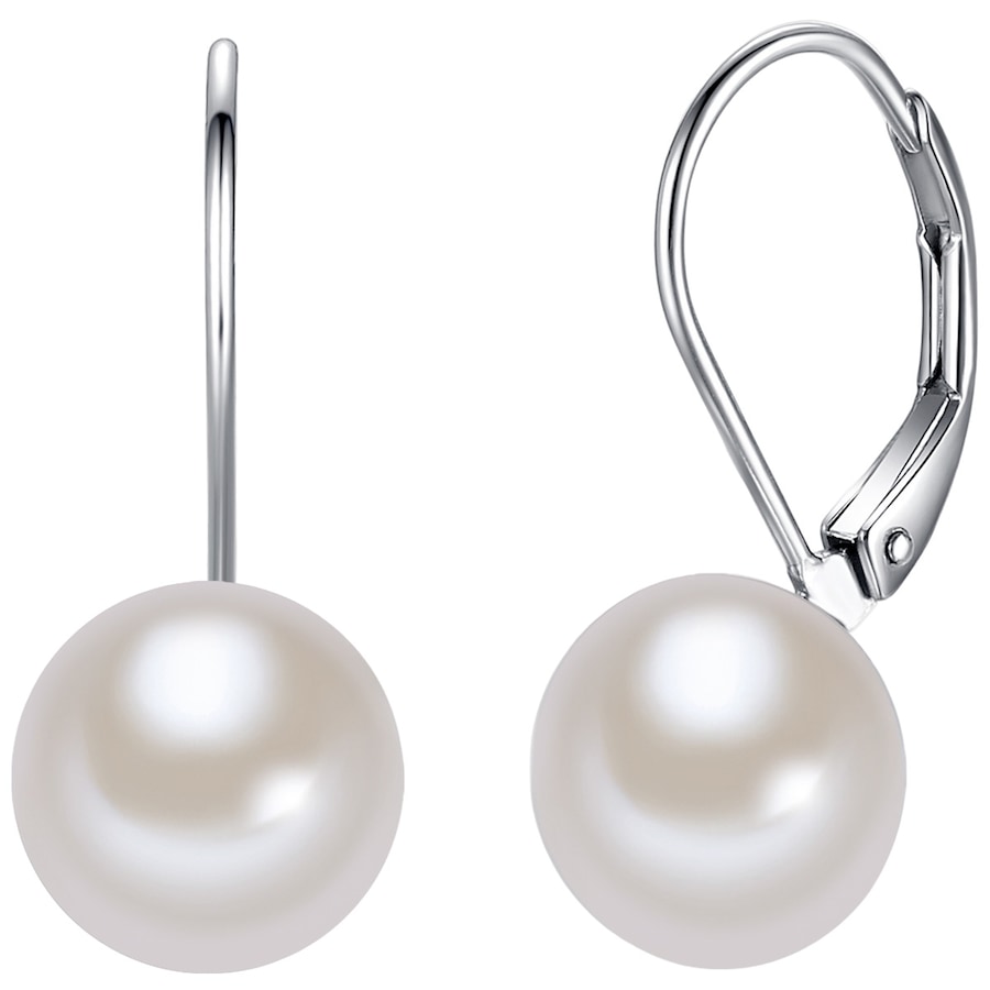 Lulu & Jane Perlen-Creolen Sterling Silber Süßwasser-Zuchtperle in 18,0 mm Damen