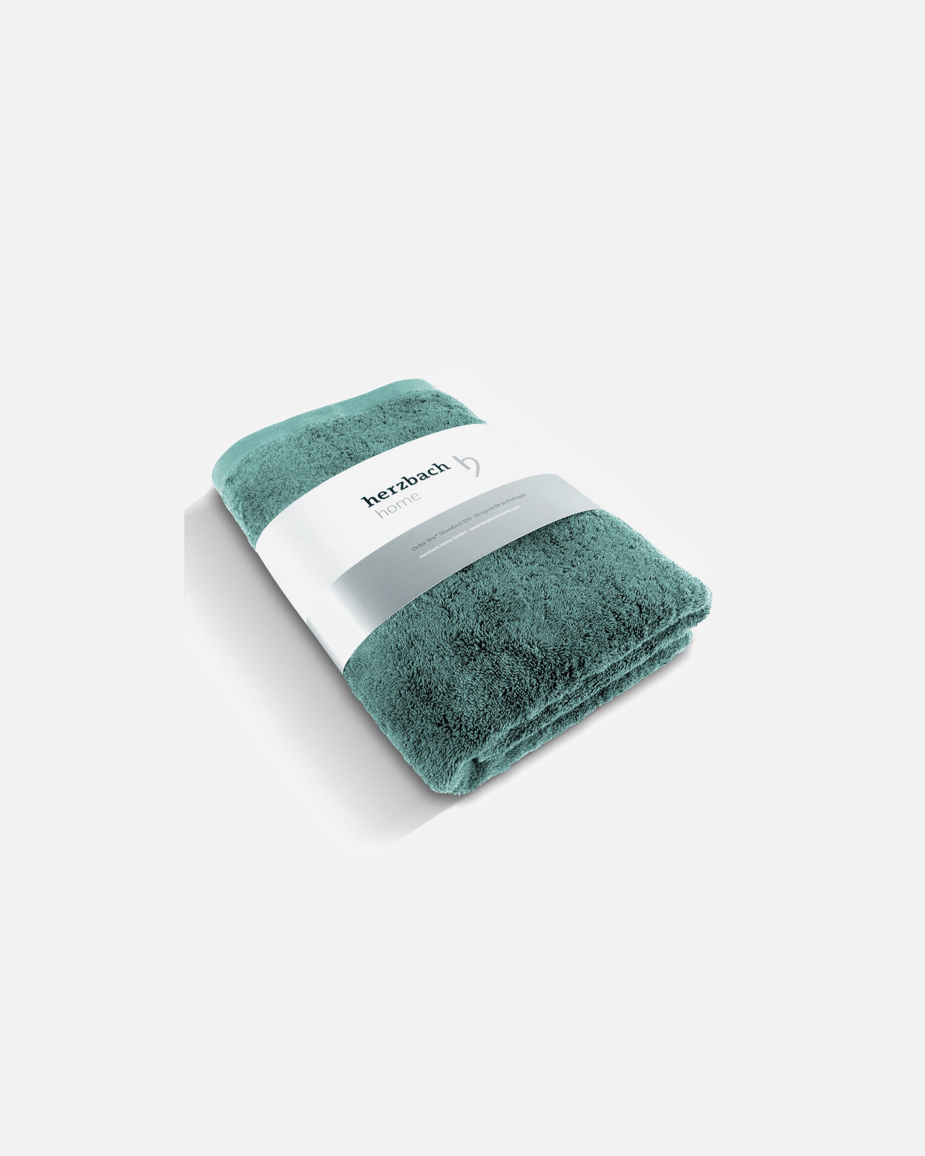 Handtuch für Unisex Herzbach Home Default Brand Line Badetuch Pura einfarbig Gruen