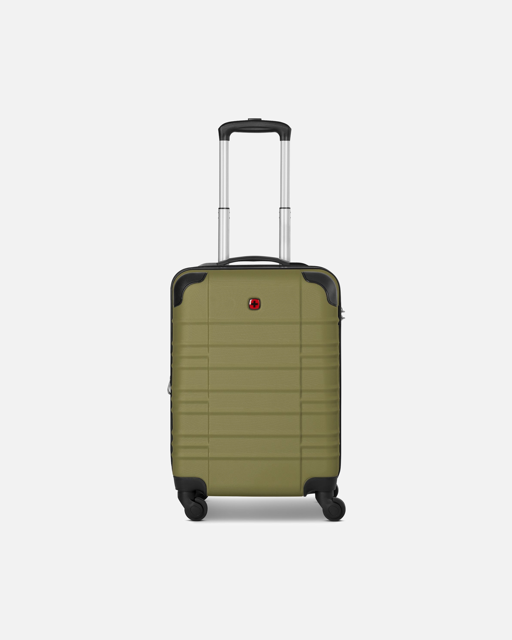 Handgepäckkoffer für Männlich Wenger Amplar Evo 4 Rollen Kabinentrolley S 53 cm mit Dehnfalte olive