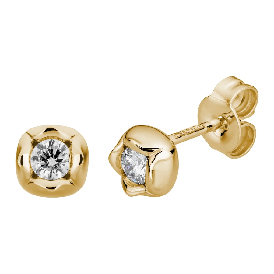 Lyomi Ohrstecker 585/- Gold Diamant Lab Grown weiß 0,20ct. gelb vergoldet Damen