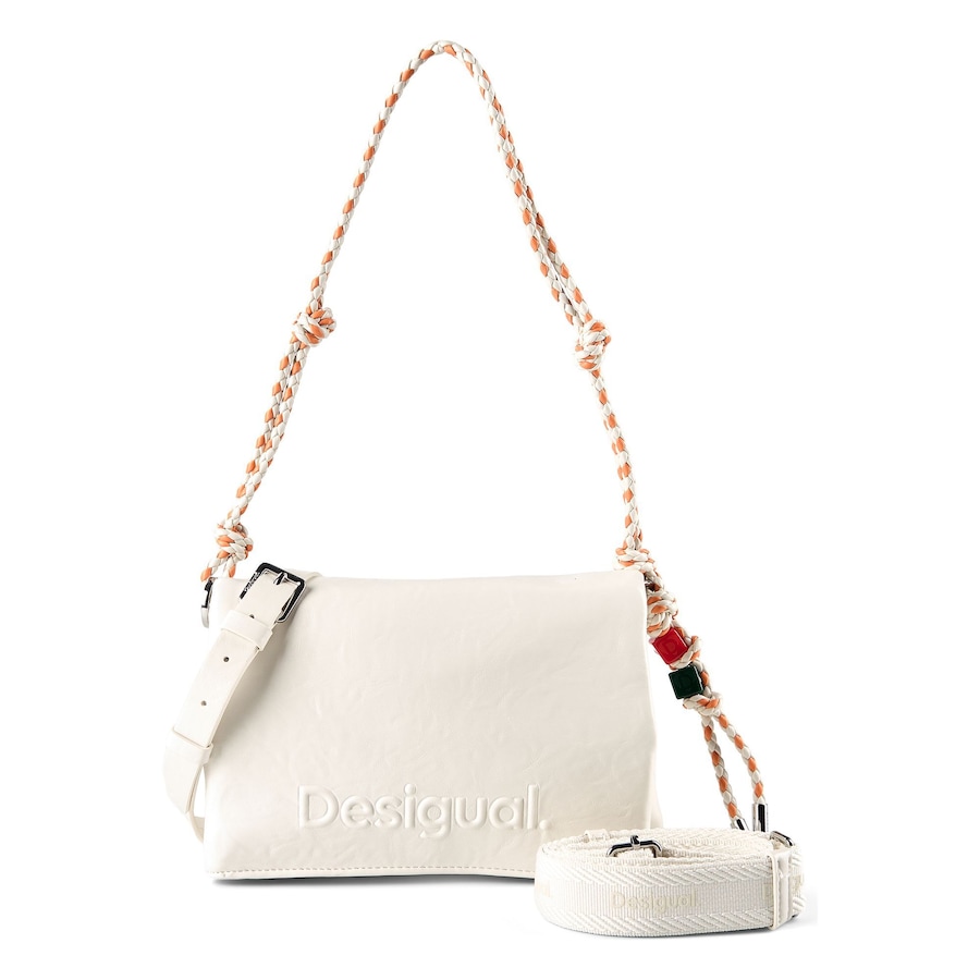 Desigual Half Schultertasche white Weiss Damen