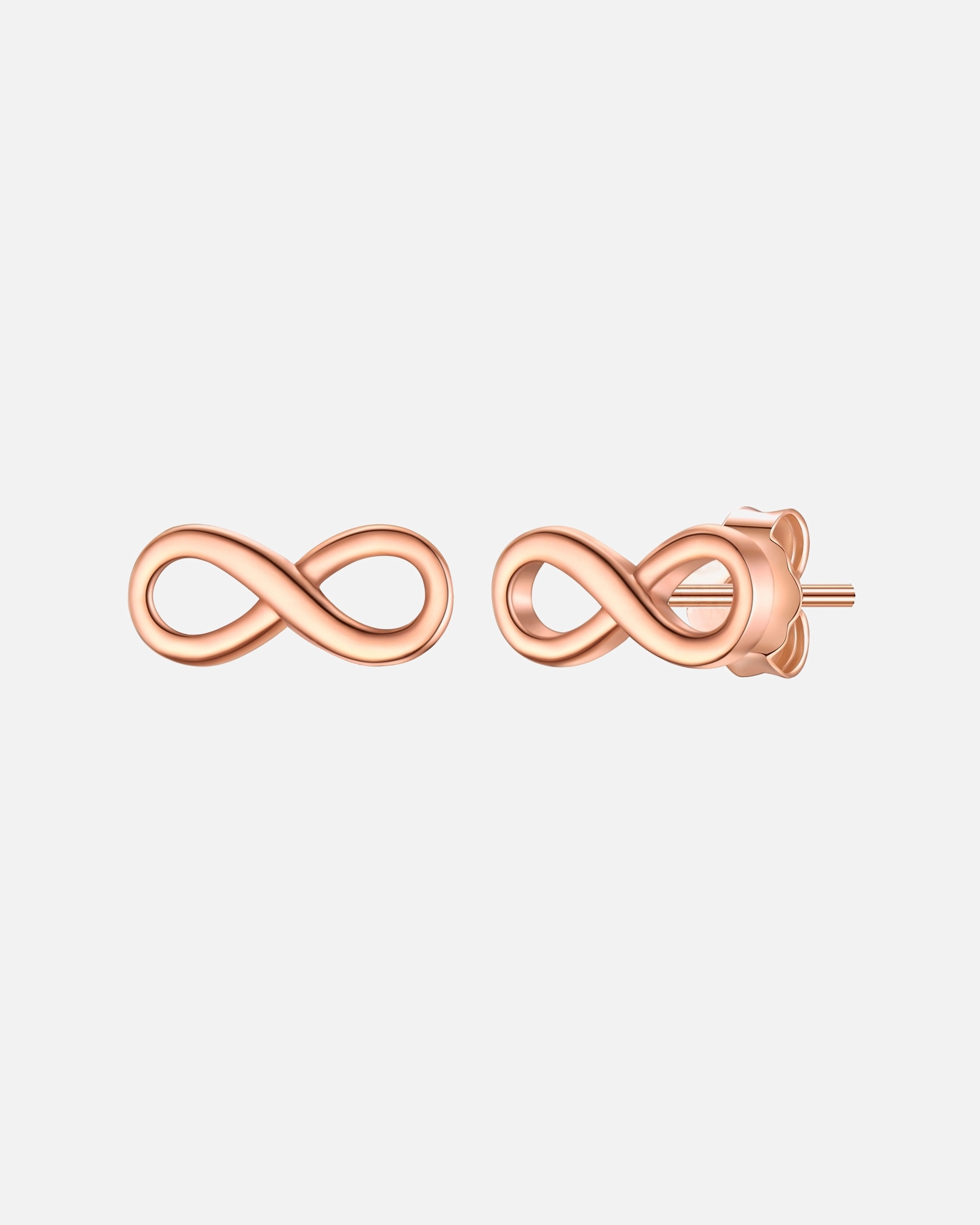 Ohrringe für Weiblich Glanzstücke München Ohrstecker Infinity aus Sterling Silber in roségold 3,6 mm