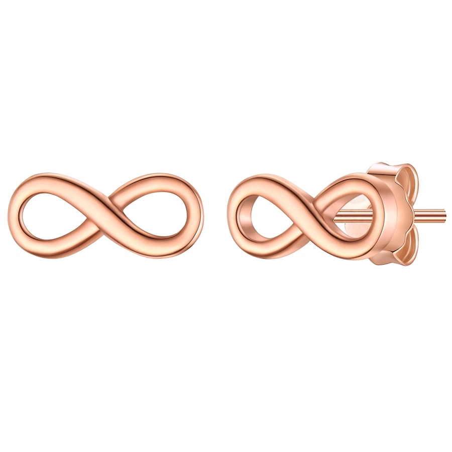 Glanzstücke München Ohrstecker Infinity aus Sterling Silber in roségold 3,6 mm Damen