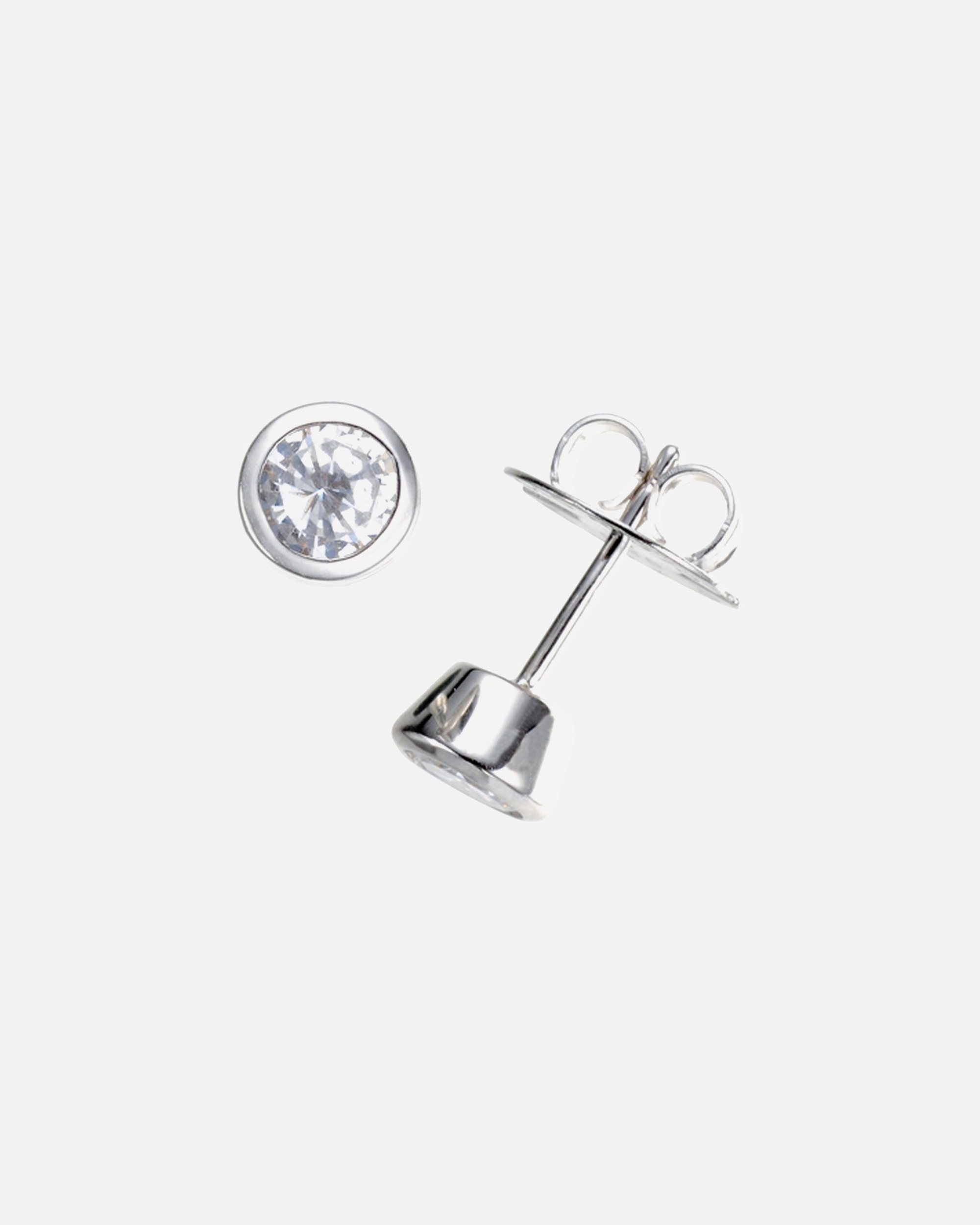 Ohrringe für Weiblich Giorgio Martello Milano Ohrstecker mit Zirkonia, Silber 925 Ø 5 mm