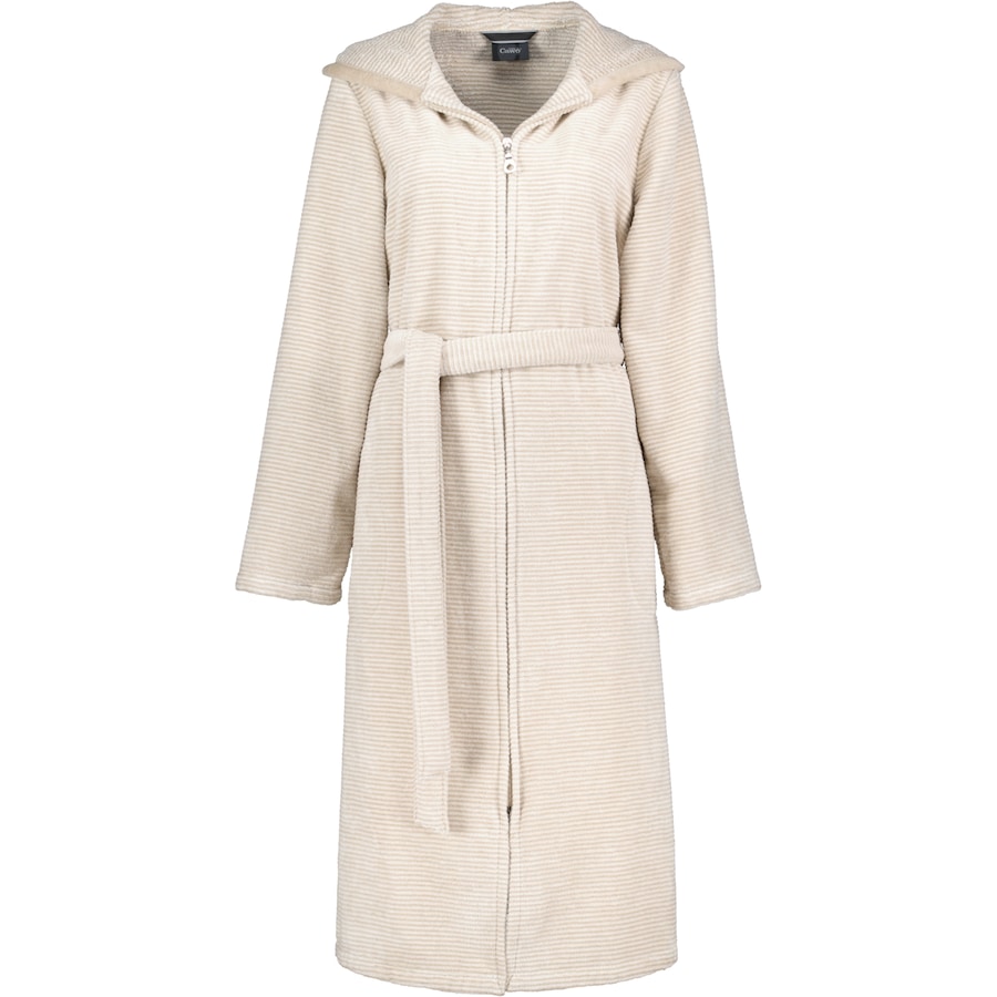 Cawö Bademäntel Damen Kapuze Two-Tone 6432 natur - 33 L