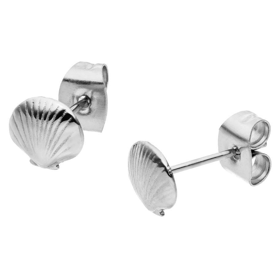 Purelei Seashell Ohrringe 100% Edelstahl Silber Grau