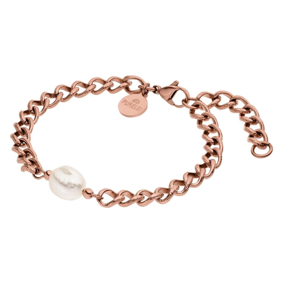 Purelei Structure Armband 100% Edelstahl Rosegold Hellbraun
