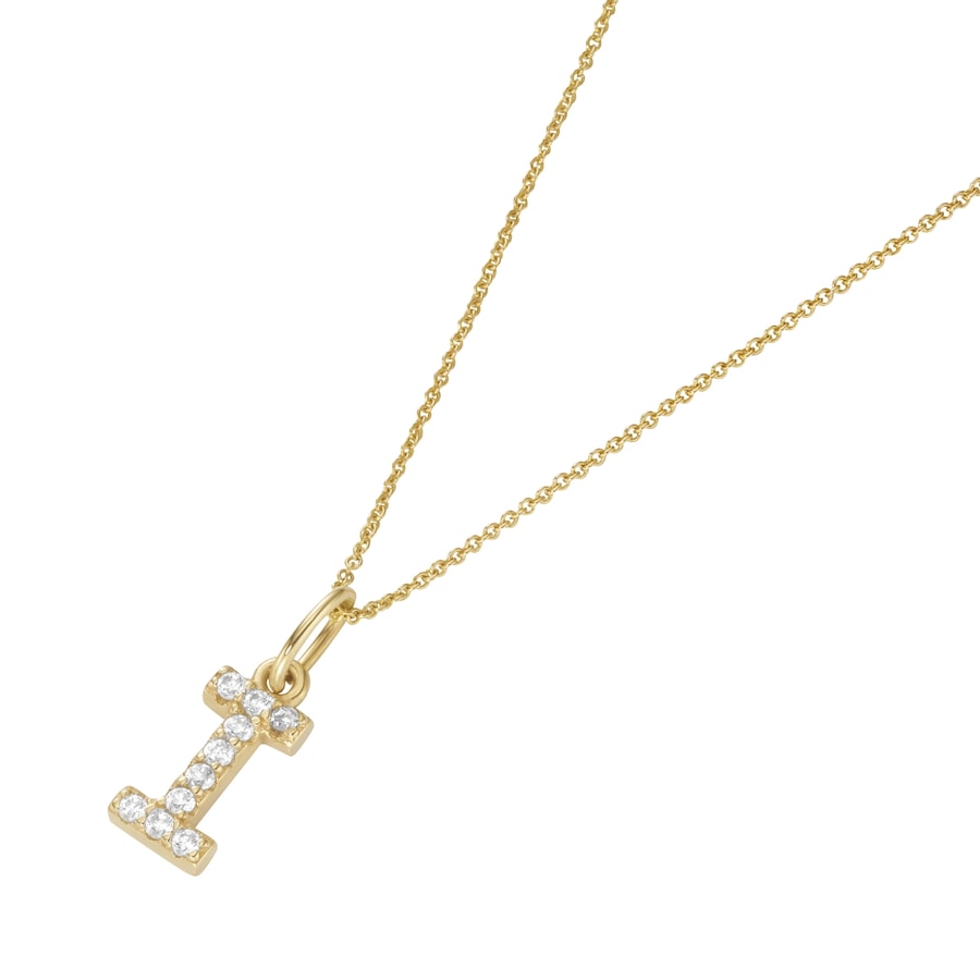 Luigi Merano Kette Anhänger Buchstabe I mit Zirkonia, Gold 375 45 cm Damen