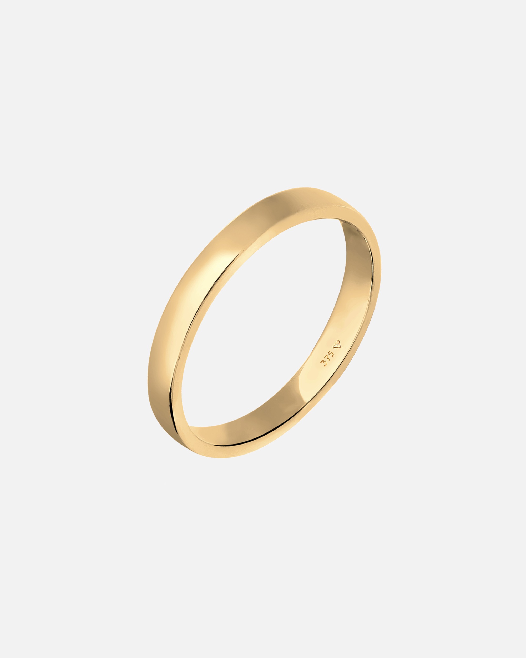 Ring für Weiblich Elli PREMIUM Ehering Trauring Partnerring Basic 375 Gelbgold 56
