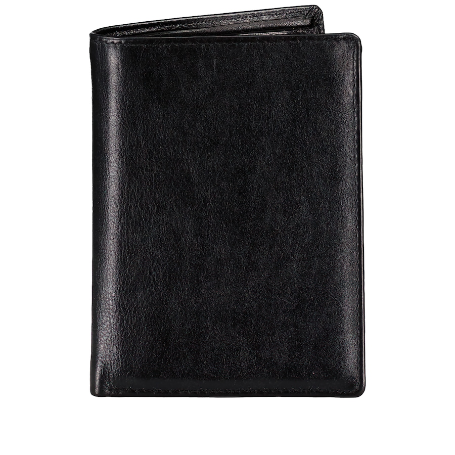 Hausfelder Manufaktur Geldbörse Elegance mit herausnehmbarem Dokumentenfach Schwarz Herren