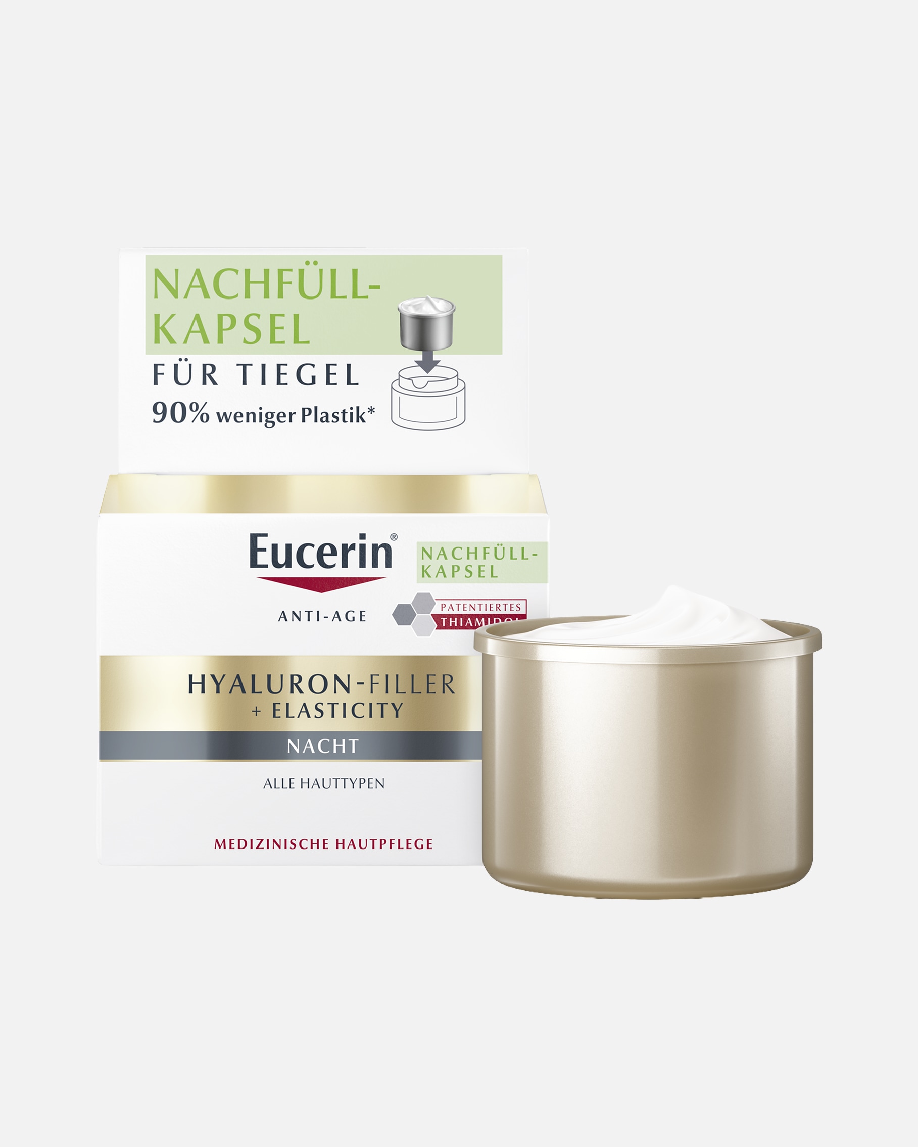 Anti-Aging Pflege für Unisex Eucerin Anti-Age Hyaluron-Filler + Elasticity Nacht Refill 50 ml