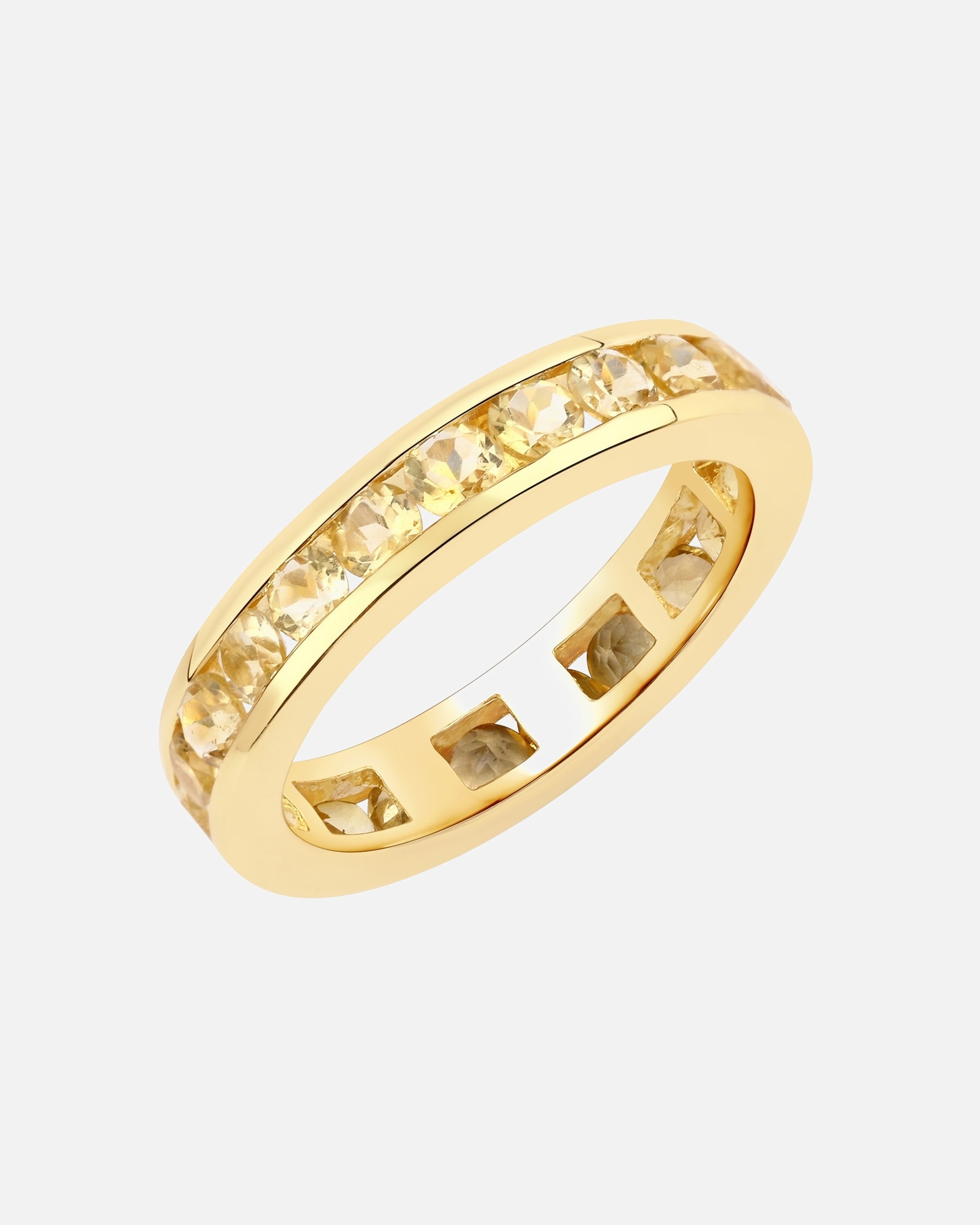 Ring für Weiblich Rafaela Donata Ring Sterling Silber Citrin in Gelbgold 52