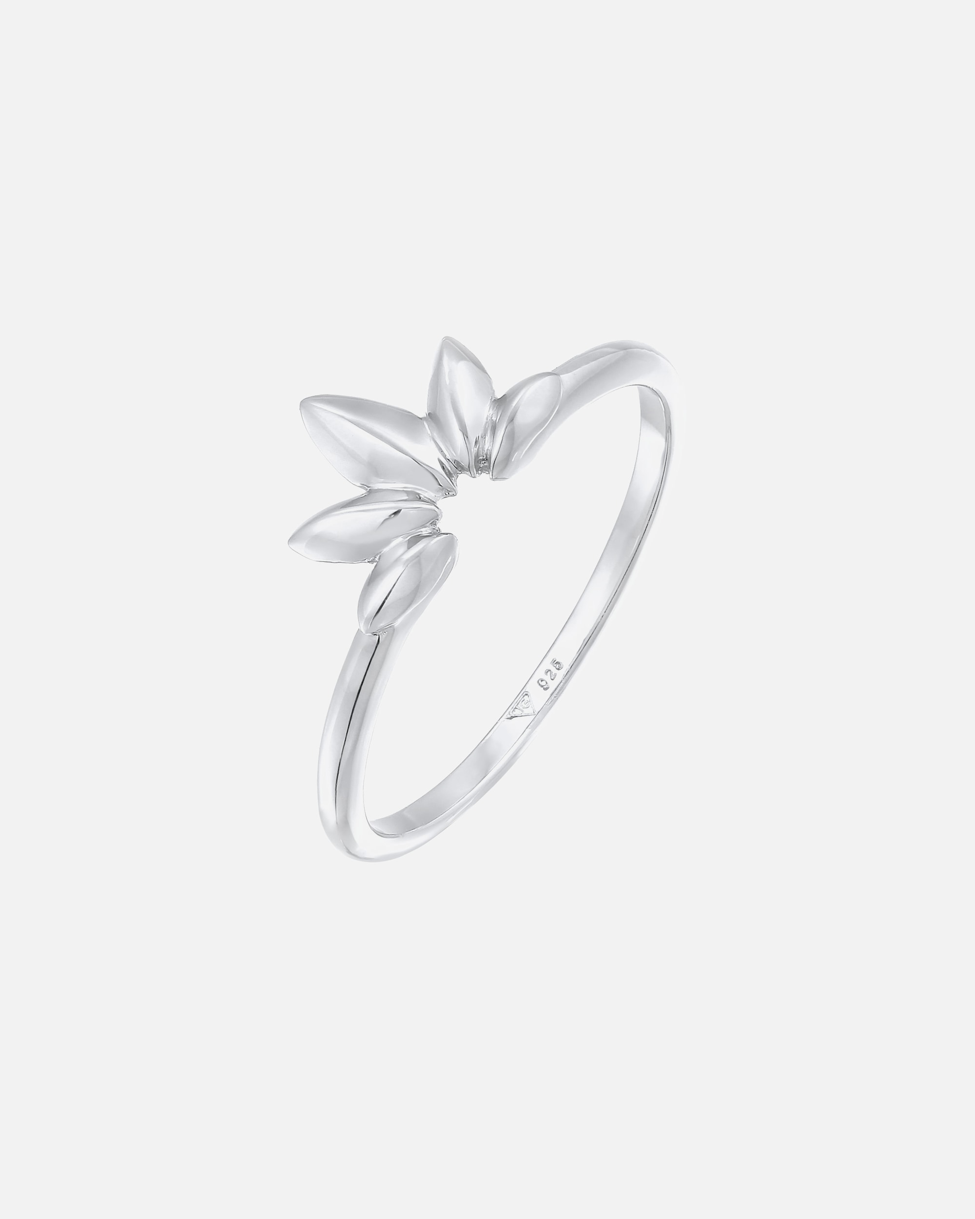 Ring für Weiblich Elli Blatt Leaf Natur 925 Silber 58