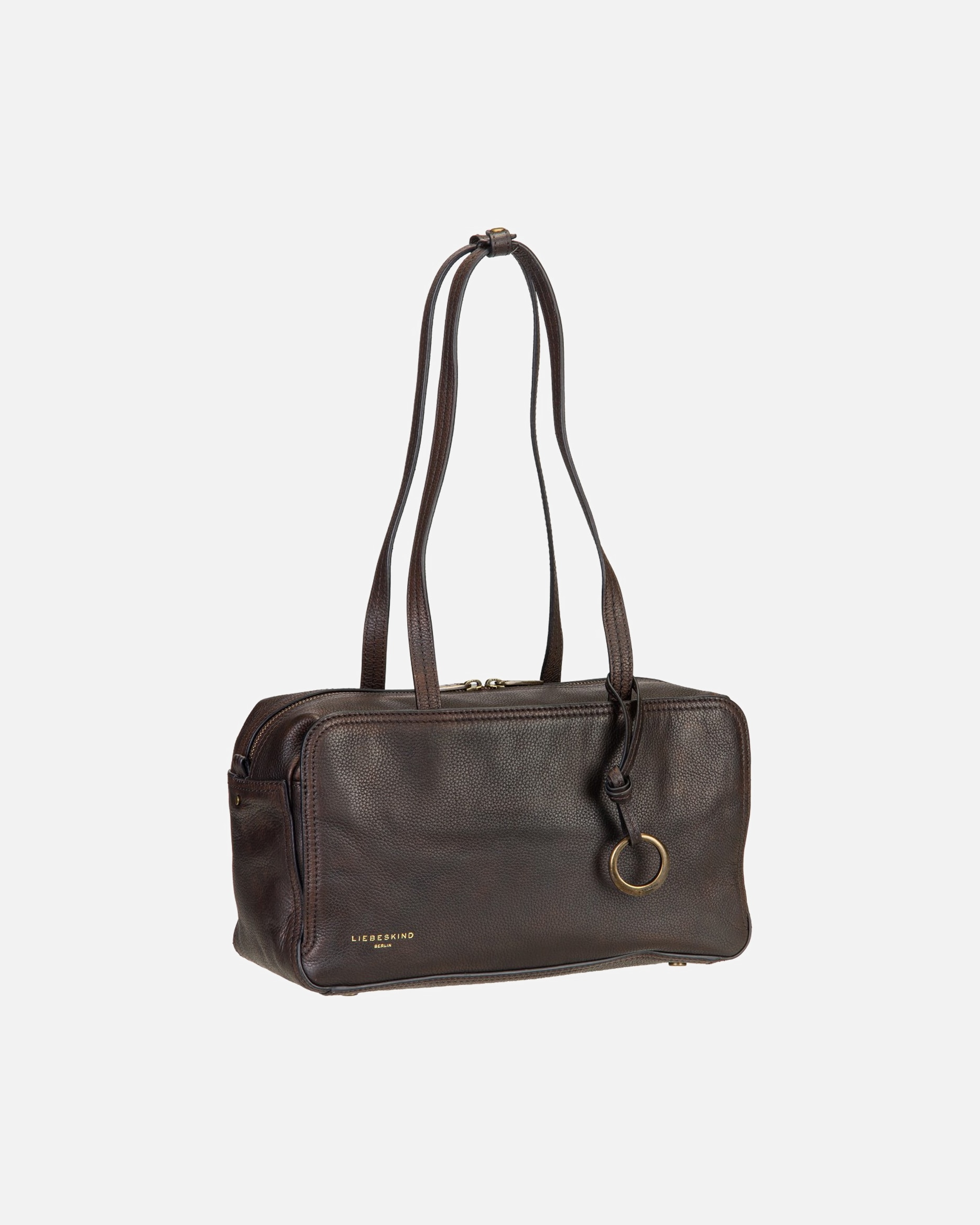Handtasche für Weiblich Liebeskind Handtasche Clarice II Satchel M Vintage Pebble Deep Soil