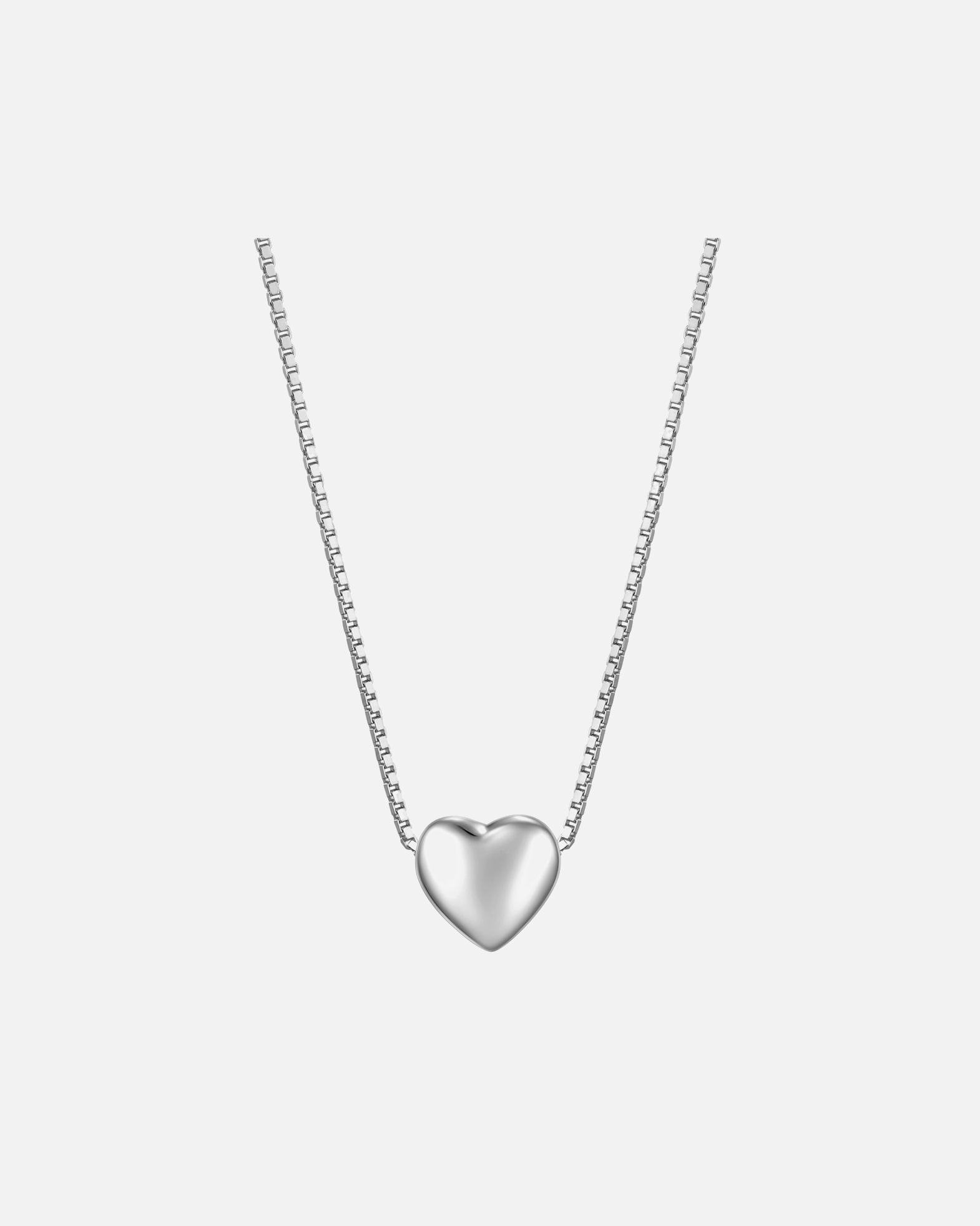 Halskette für Weiblich Glanzstücke München Halskette Herz aus Sterling Silber in silber 40,0 cm Basiskette + 5,0 cm Verlängerung