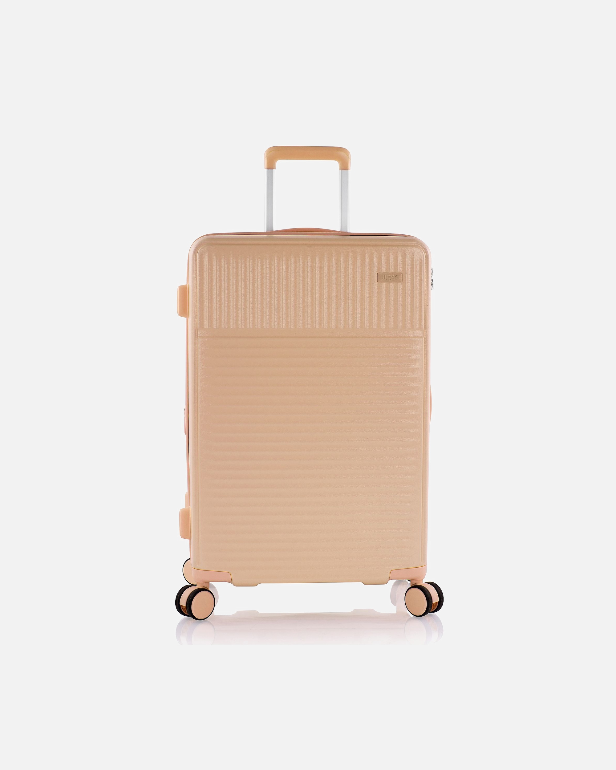 Koffer für Männlich Heys Pastel 4 Rollen Trolley M 66 cm mit Dehnfalte nude