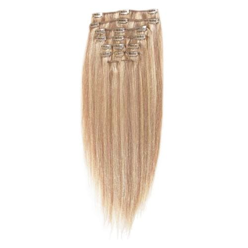 Fashiongirl Clip-in Extensions #1B Tiefschwarz - 65 cm #18/613 Blond Mix 40 Hellbraun