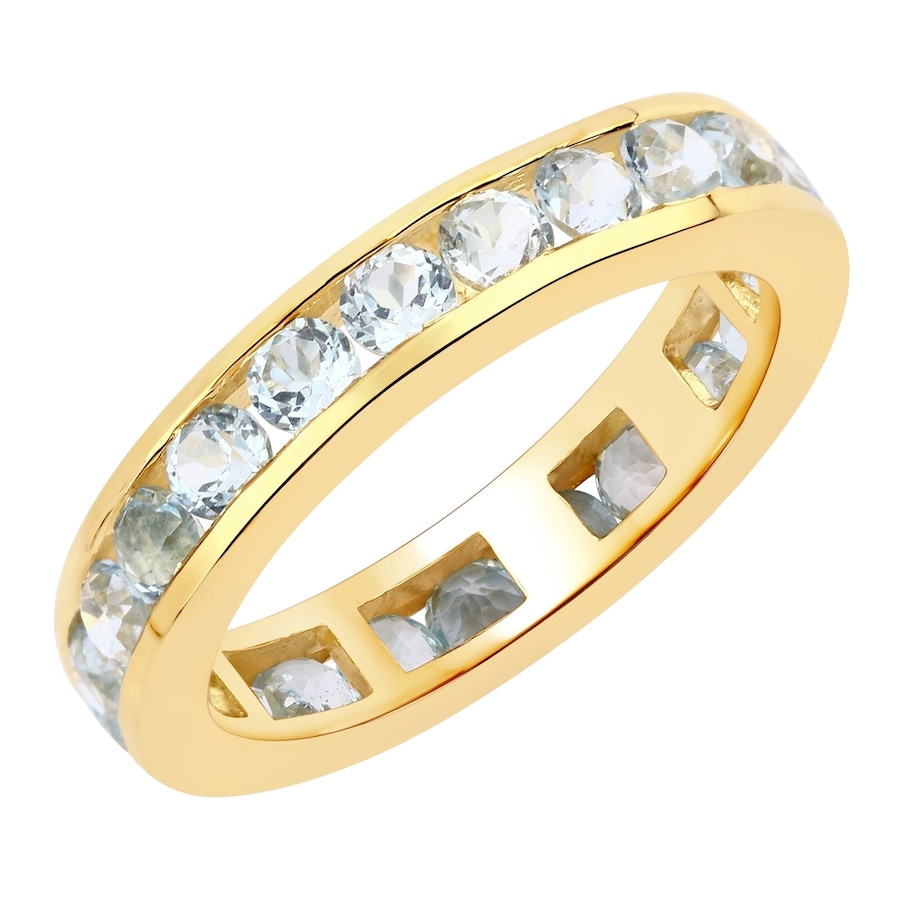 Rafaela Donata Ring Sterling Silber Blautopas in Gelbgold 52 Damen