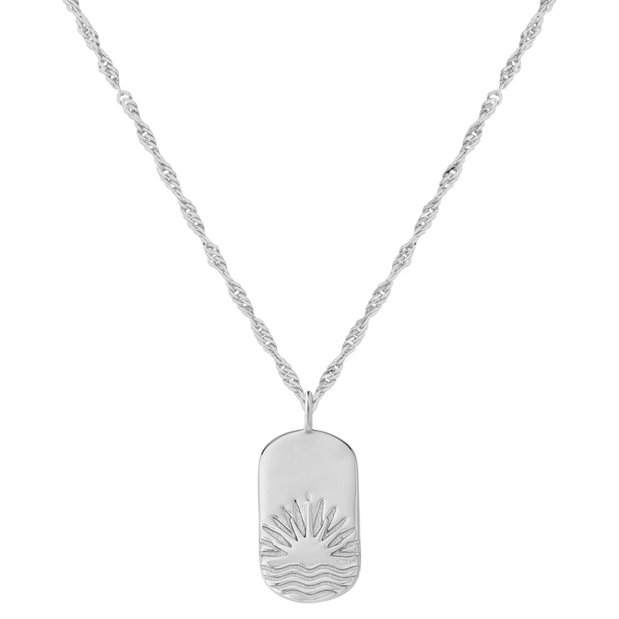 Glanzstücke München Halskette Sonnenuntergang aus Sterling Silber in silber 40,0 cm Basiskette + 5,0 Verlängerung Damen