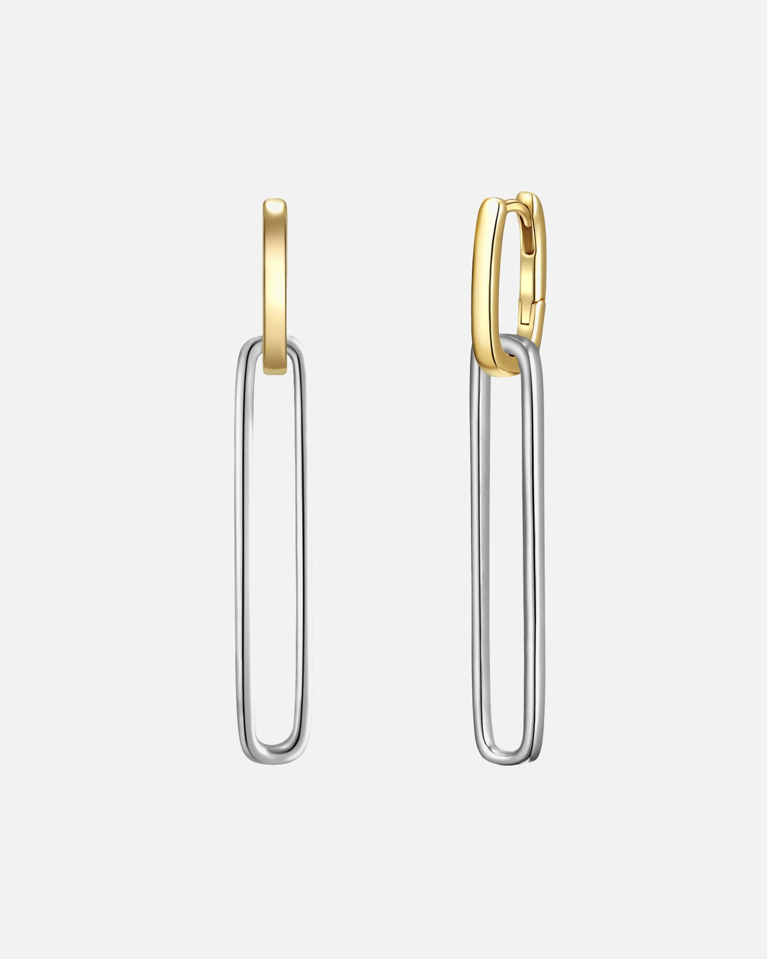 Creolen für Weiblich Glanzstücke München Creolen Sterling Silber in Silber/Gelbgold 44,5 mm