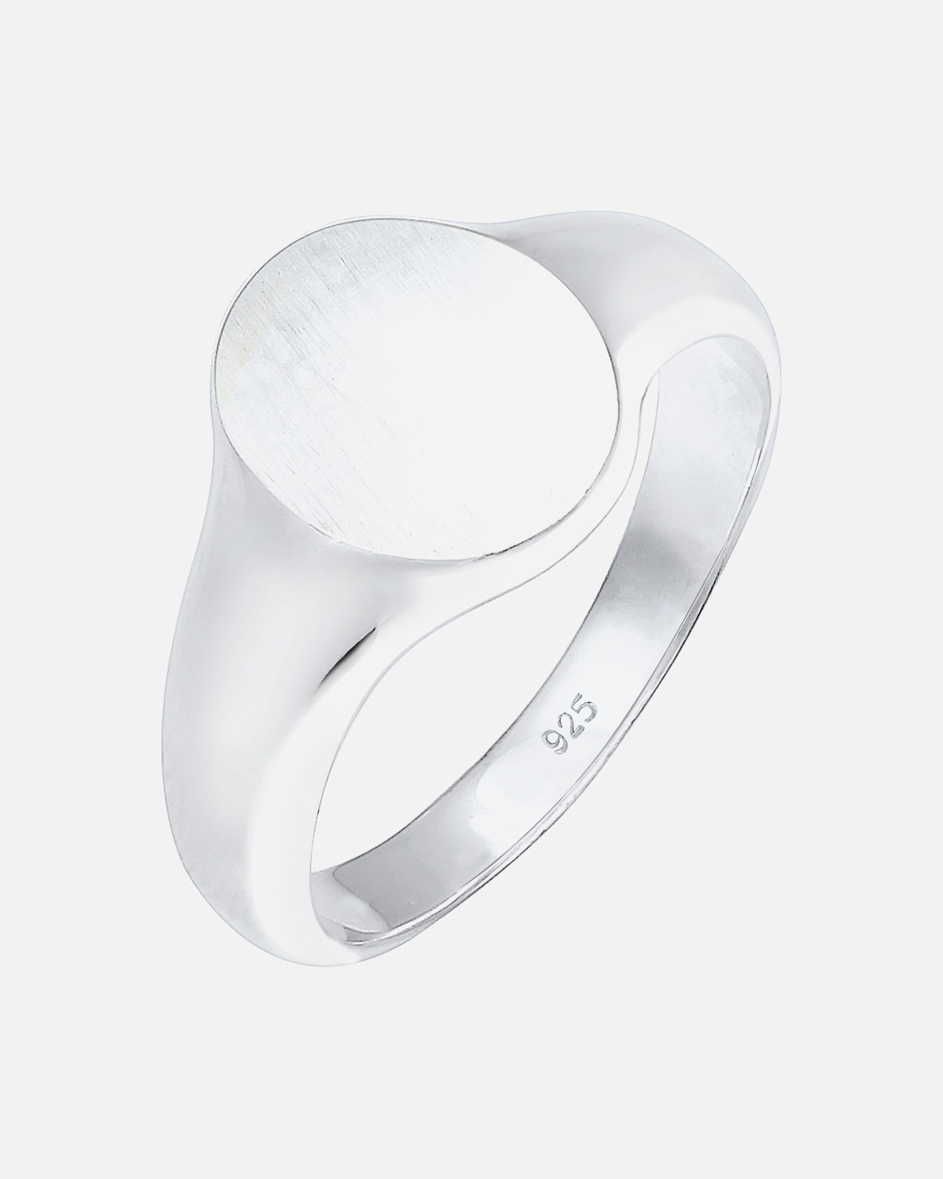 Ring für Männlich KUZZOI Basic Cool Siegelring Herren Matt 925 Silber 62