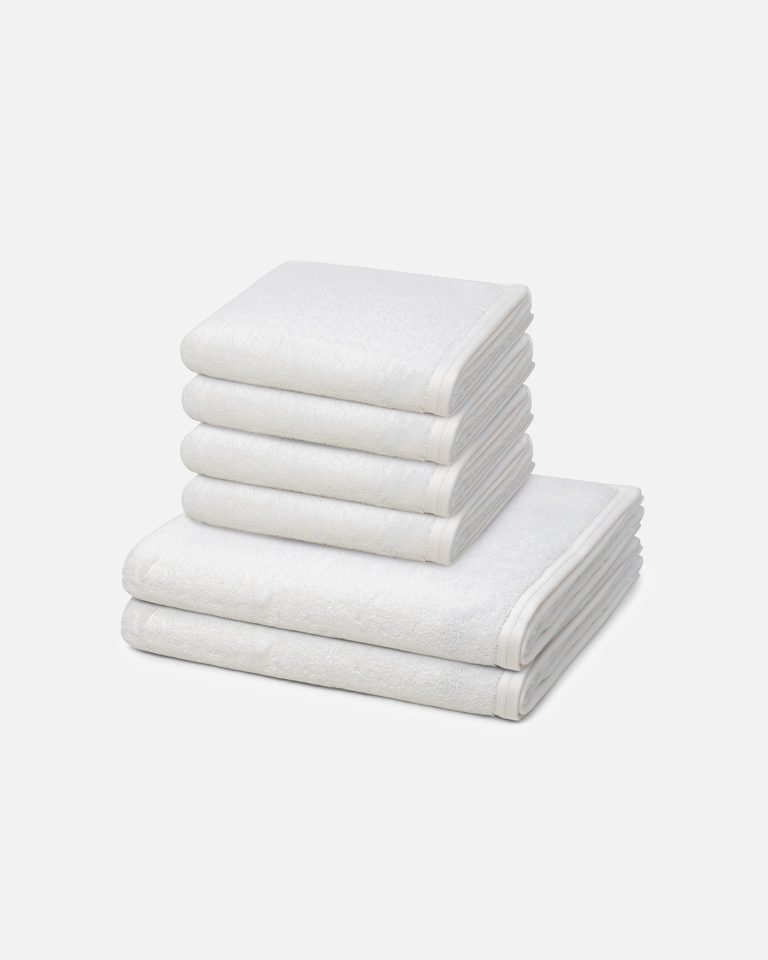 Handtuch für Unisex Vossen Vegan Life 6-teilig Handtuch-Set Weiß