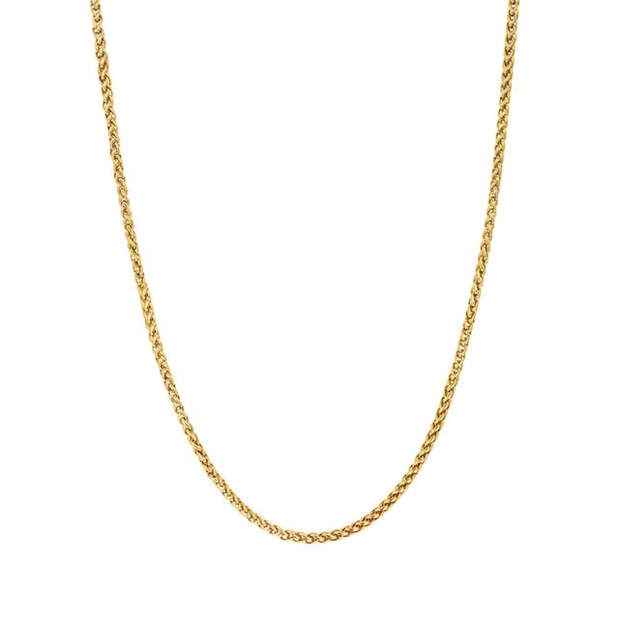 Hey Happiness Weizenkornkette aus Edelstahl Gold Hellbraun Damen