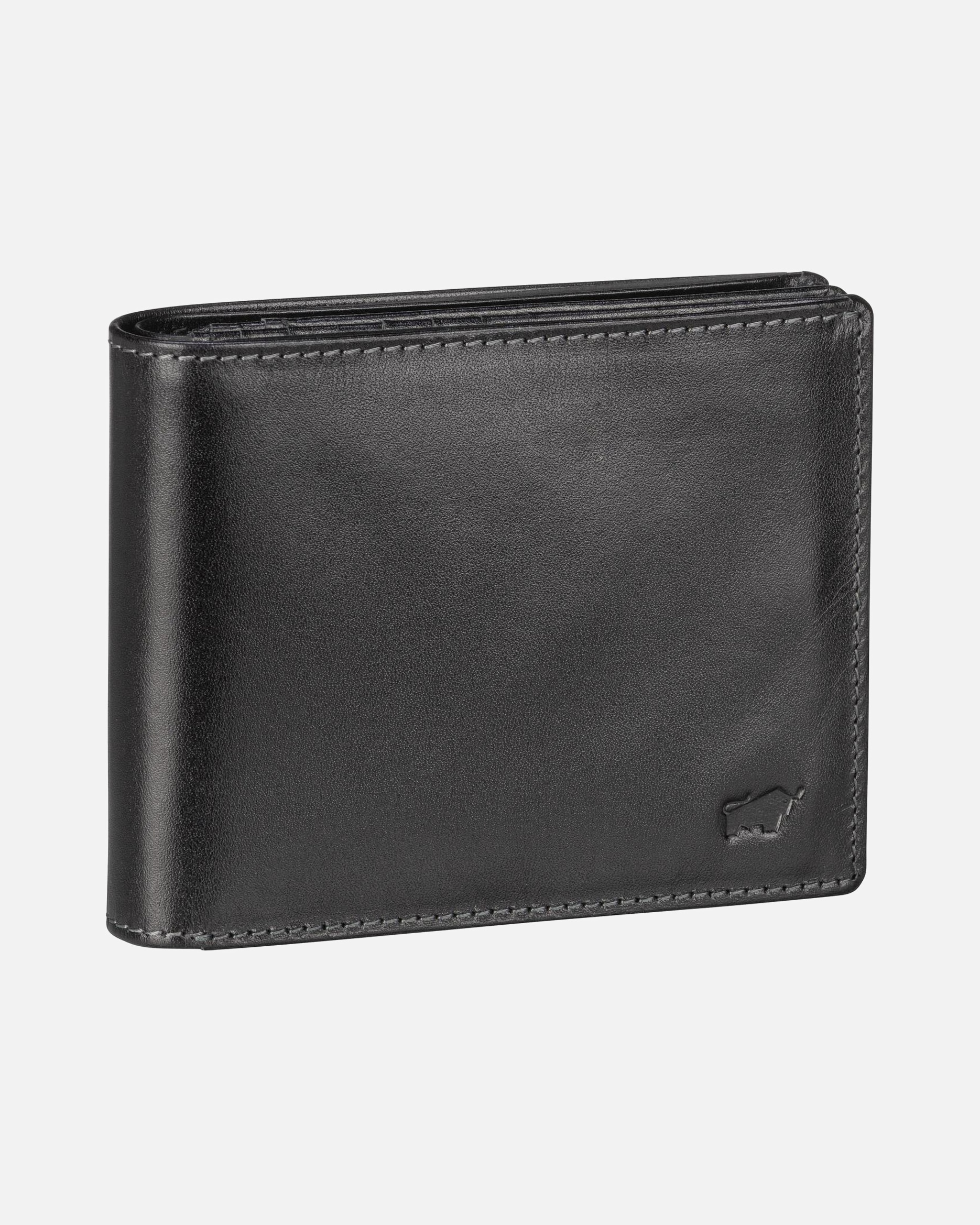 Portemonnaie für Männlich Braun Büffel Geldbörse Arezzo Schwarz