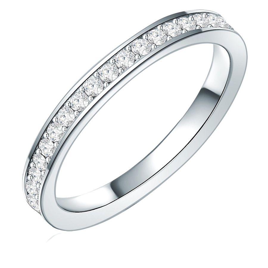 Lulu & Jane Ring aus Messing in Silber mit verziert Kristallen von Swarovski 52 Damen