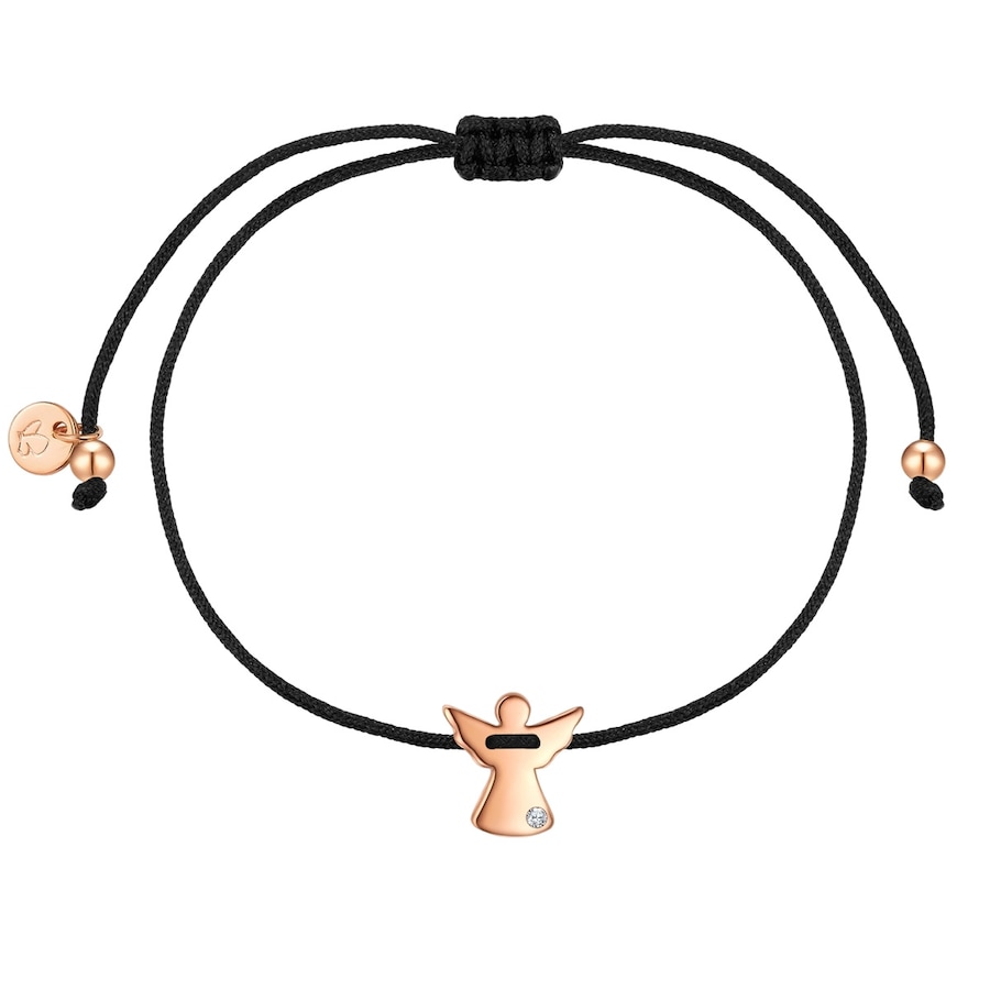 Glanzstücke München Armband Engel aus Sterling Silber in roségold mit Lab Grown Diamond 15,0 - 22,0 cm, flexibel einstellbar Damen