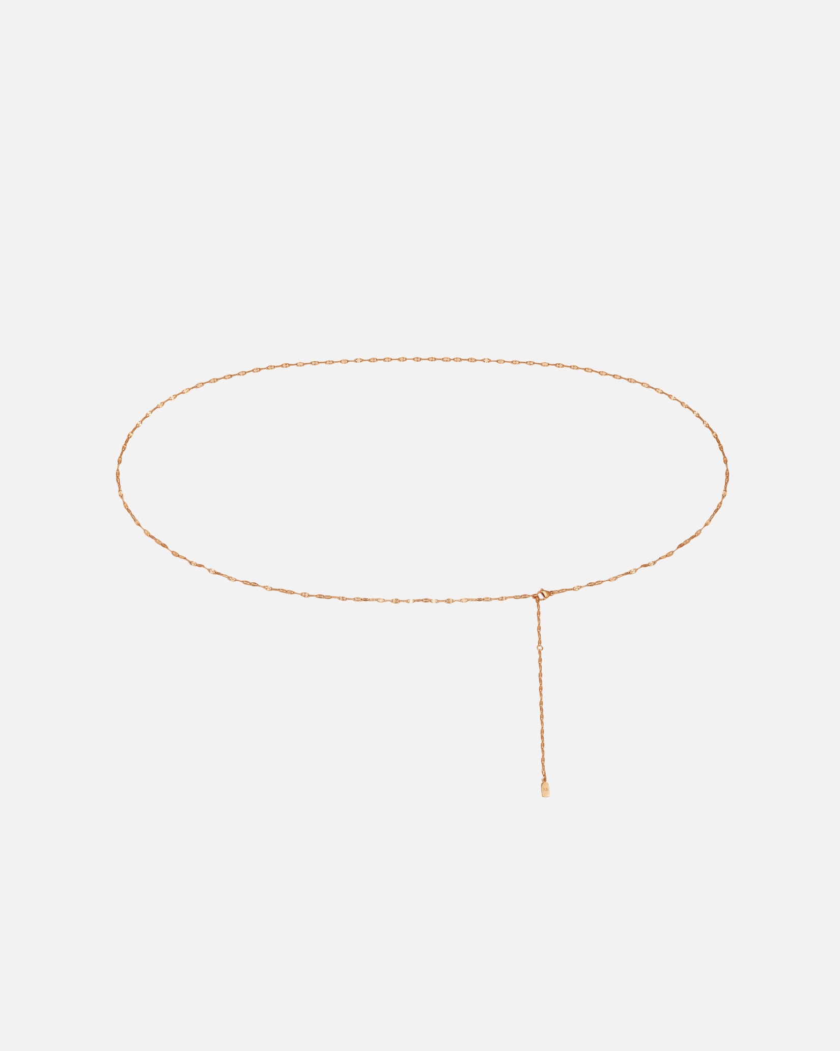 Kette für Weiblich Hey Happiness Default Brand Line Rolo-Bauchkette, Edelstahl Taillenkette für Sommer Rosegold