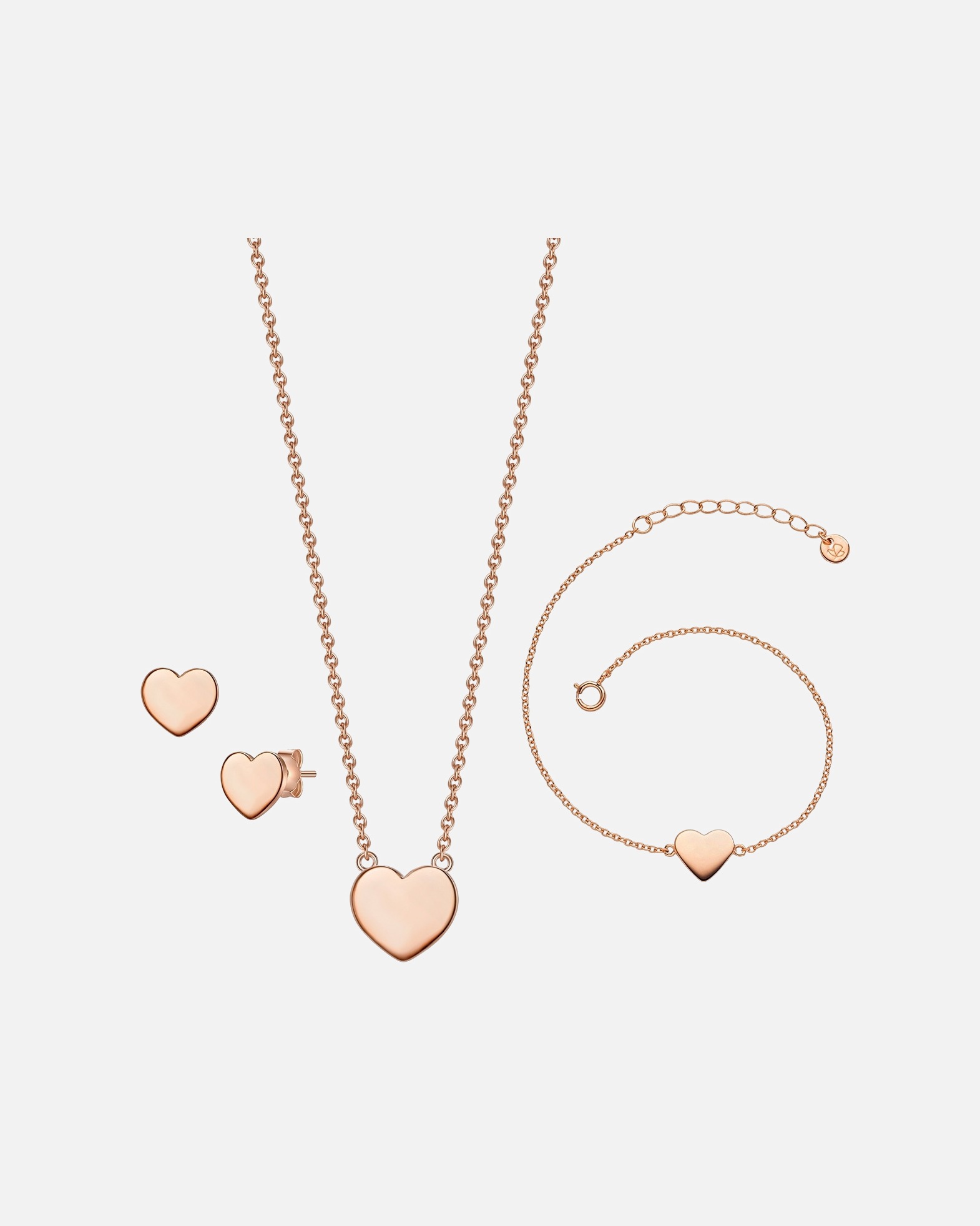 Schmuckset für Weiblich Glanzstücke München Schmuckset Sterling Silber in Roségold 11,1/9,0 mm