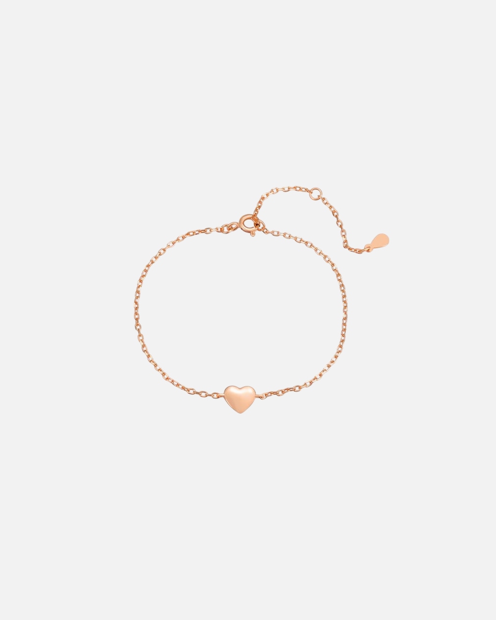 Armband für Weiblich Hey Happiness Default Brand Line Zartes Herzarmband – 925er Silber Rosegold