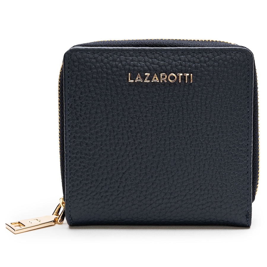 Lazarotti Bologna Leather Geldbörse Leder 10 cm navy Schwarz Damen
