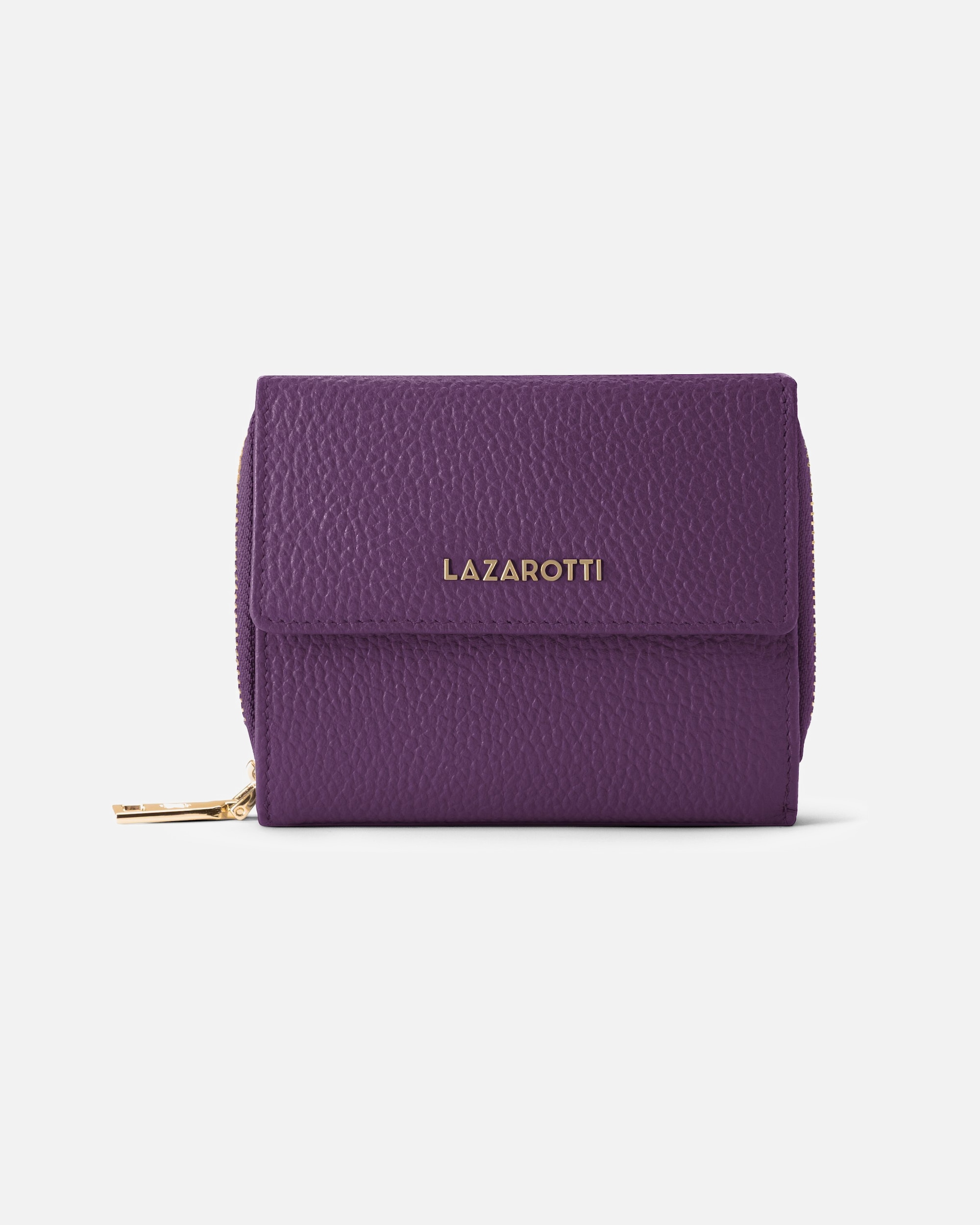 Portemonnaie für Weiblich Lazarotti Bologna Leather Damengeldbörse purple