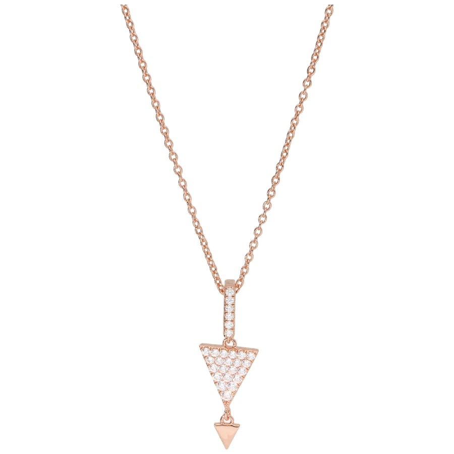 Smart Jewel Kette Anhänger mit Zirkoniasteinen, rosé vergoldet, Silber 925 47 cm Damen