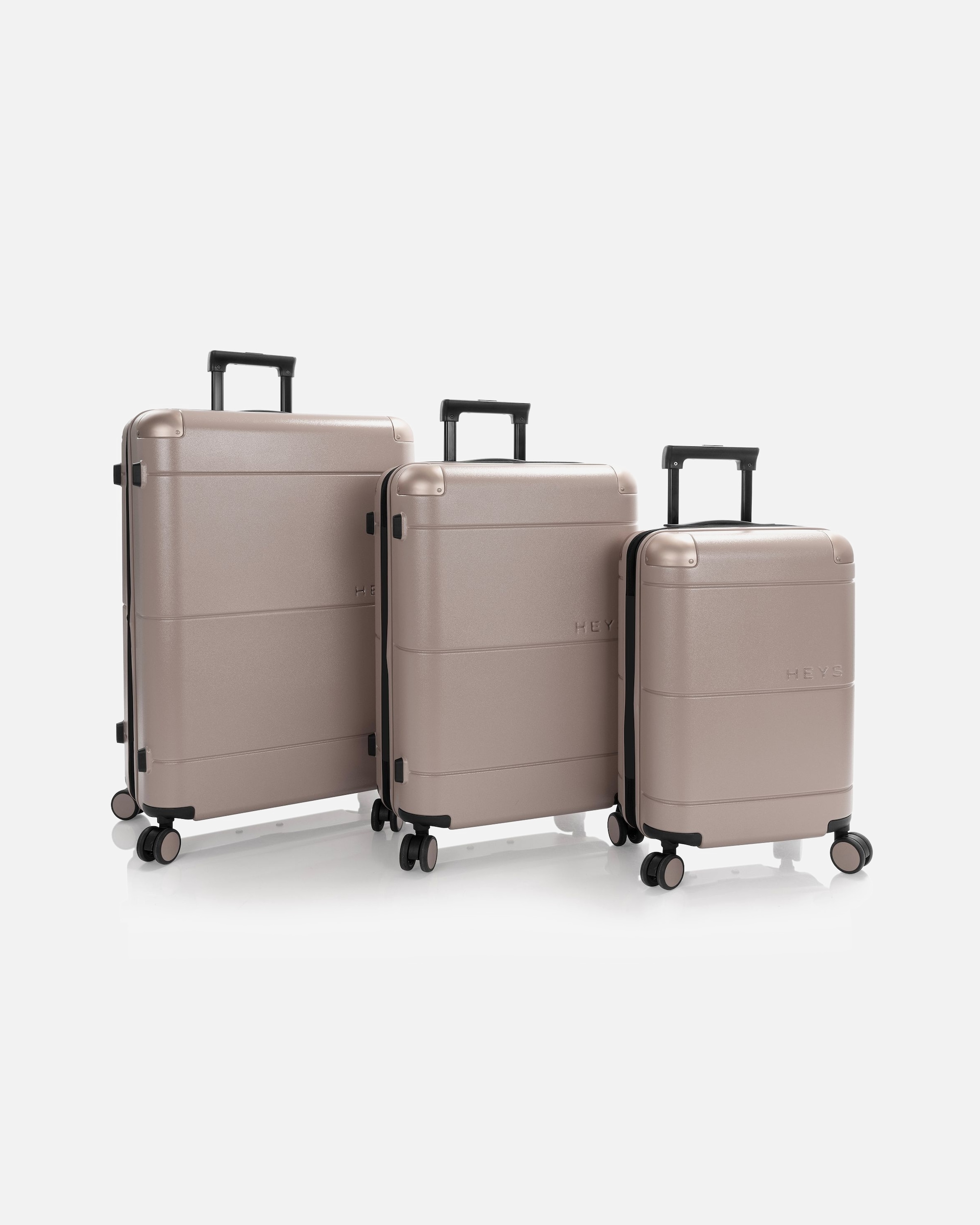 Koffer für Männlich Heys Zen 4 Rollen Kofferset 3-teilig mit Dehnfalte atmosphere