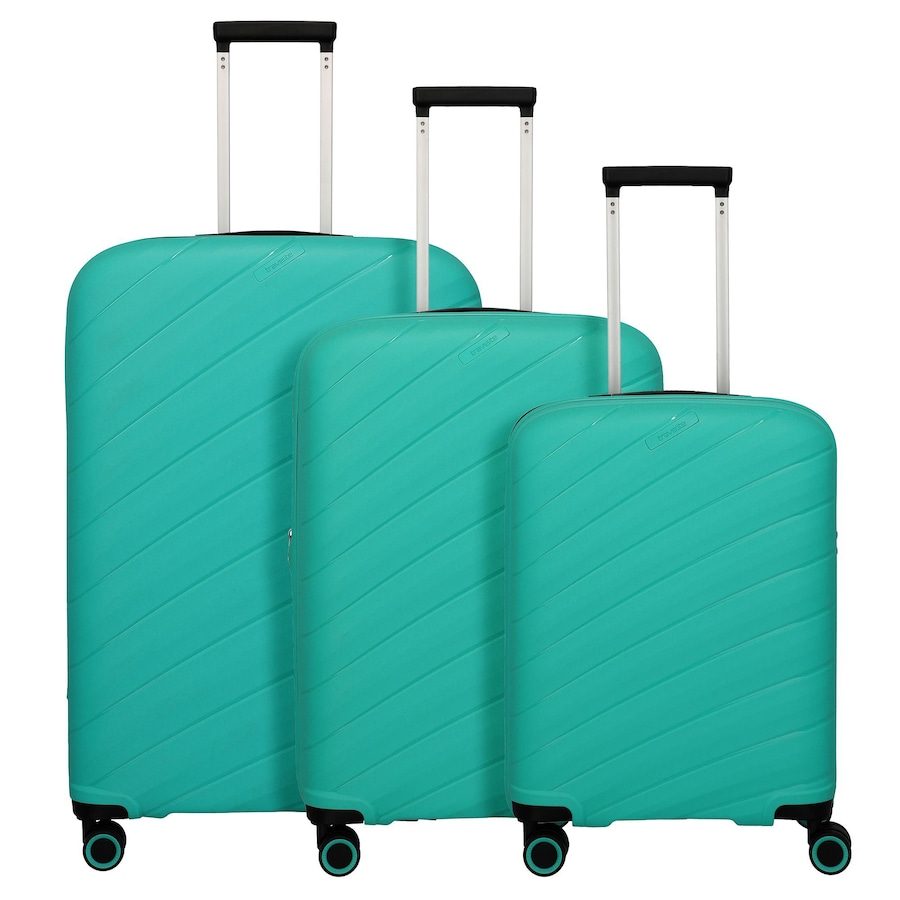 Travelite Burano 4 Rollen Kofferset 3-teilig mit Dehnfalte aqua Petrol Herren