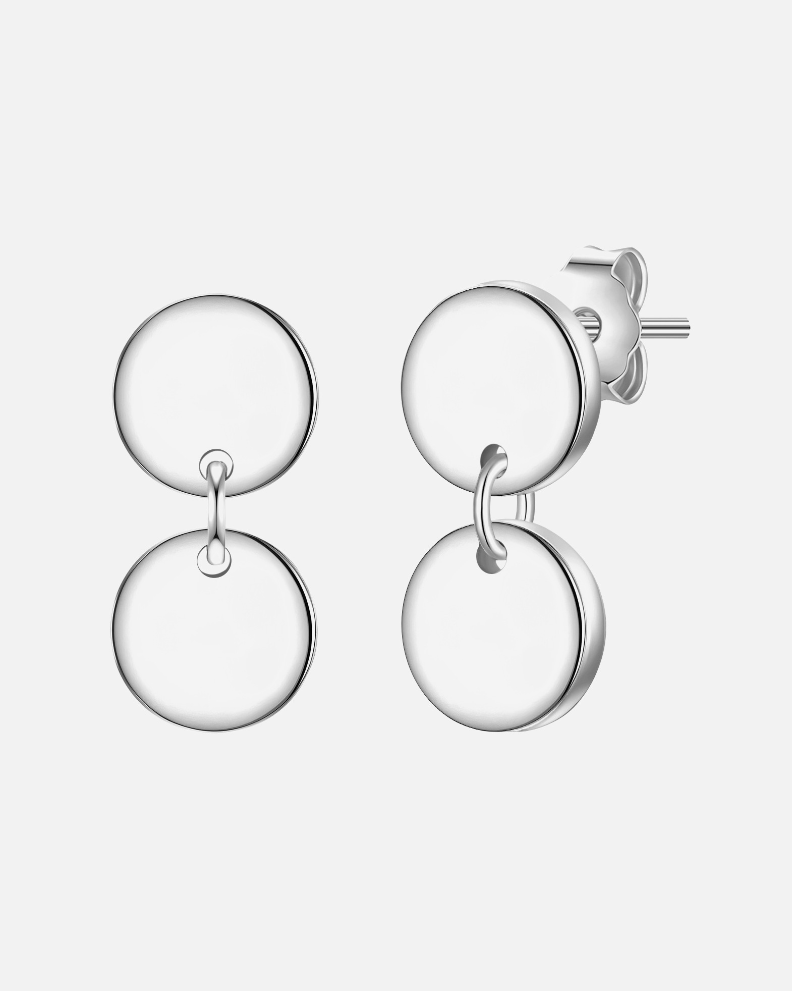 Ohrringe für Weiblich Glanzstücke München Ohrstecker Kreis Sterling Silber in Silber 12,5 mm