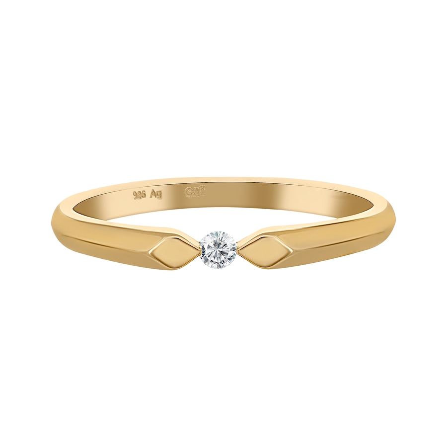 caï Ring 925/- Sterling Silber Zirkonia 058 (18,5) Damen
