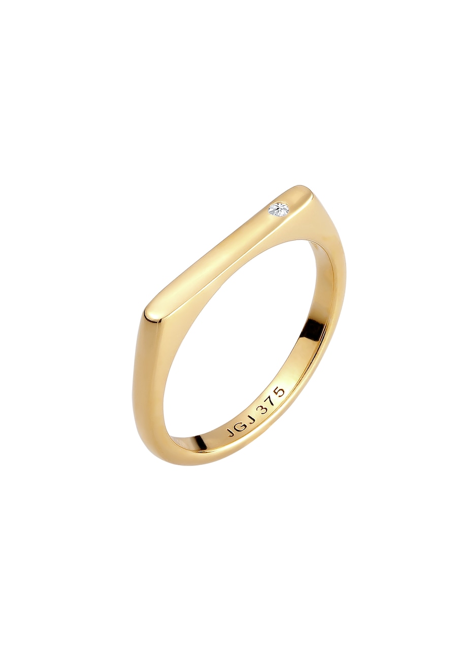Elli DIAMONDS Laborgezüchteter Diamant Weis (0.02 ct) 375 Gelbgold 54 Damen