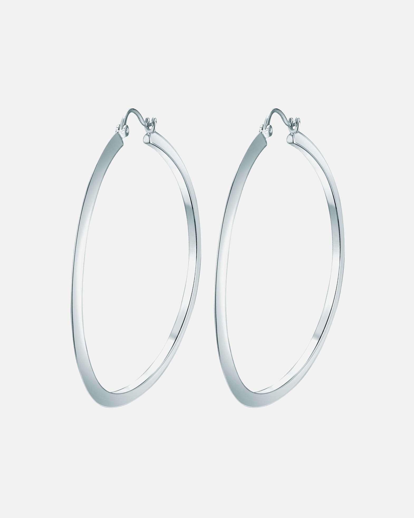 Creolen für Weiblich Lulu & Jane Creolen aus Metall-Legierung in Silber 57,1 mm