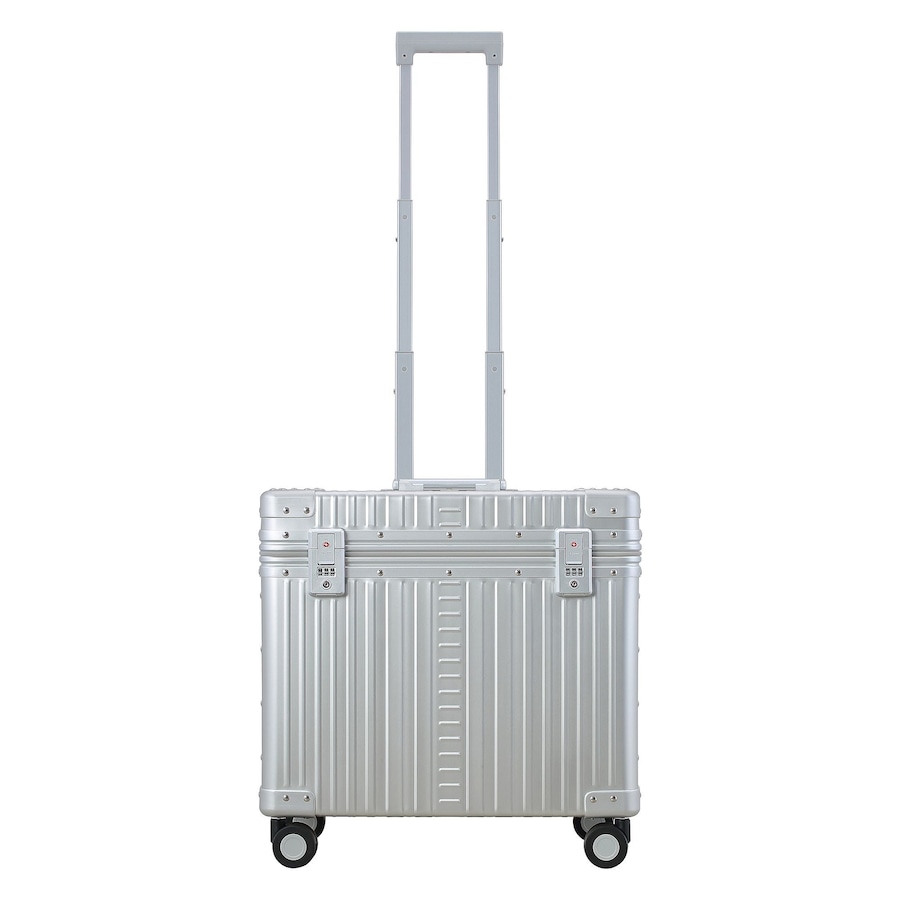 Aleon Classic 4 Rollen Pilotentrolley 44 cm platinum Silber Herren
