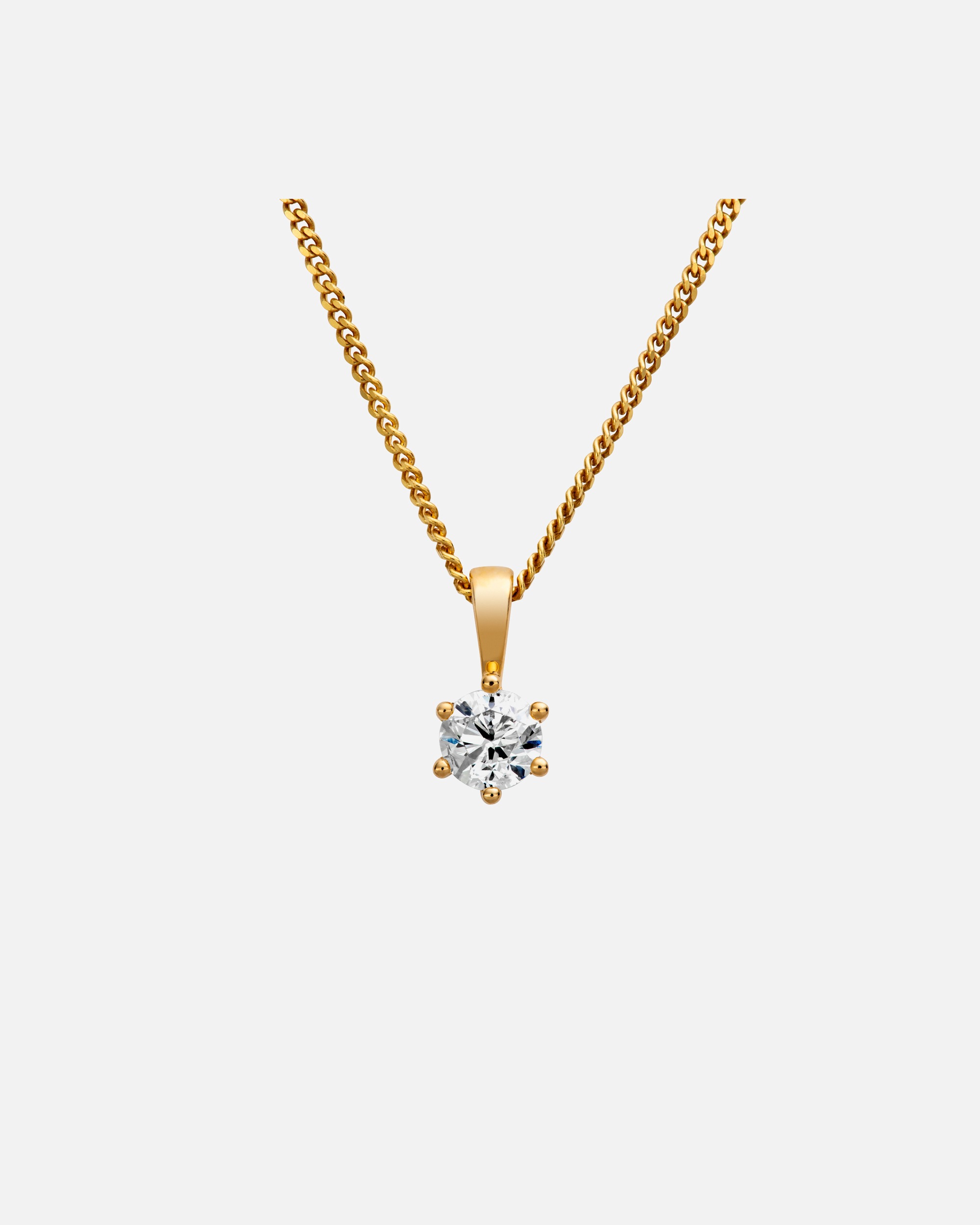 Halskette für Weiblich Orolino Anhänger mit Kette 750/- Gold Brillant weiß 0,5ct. 45cm