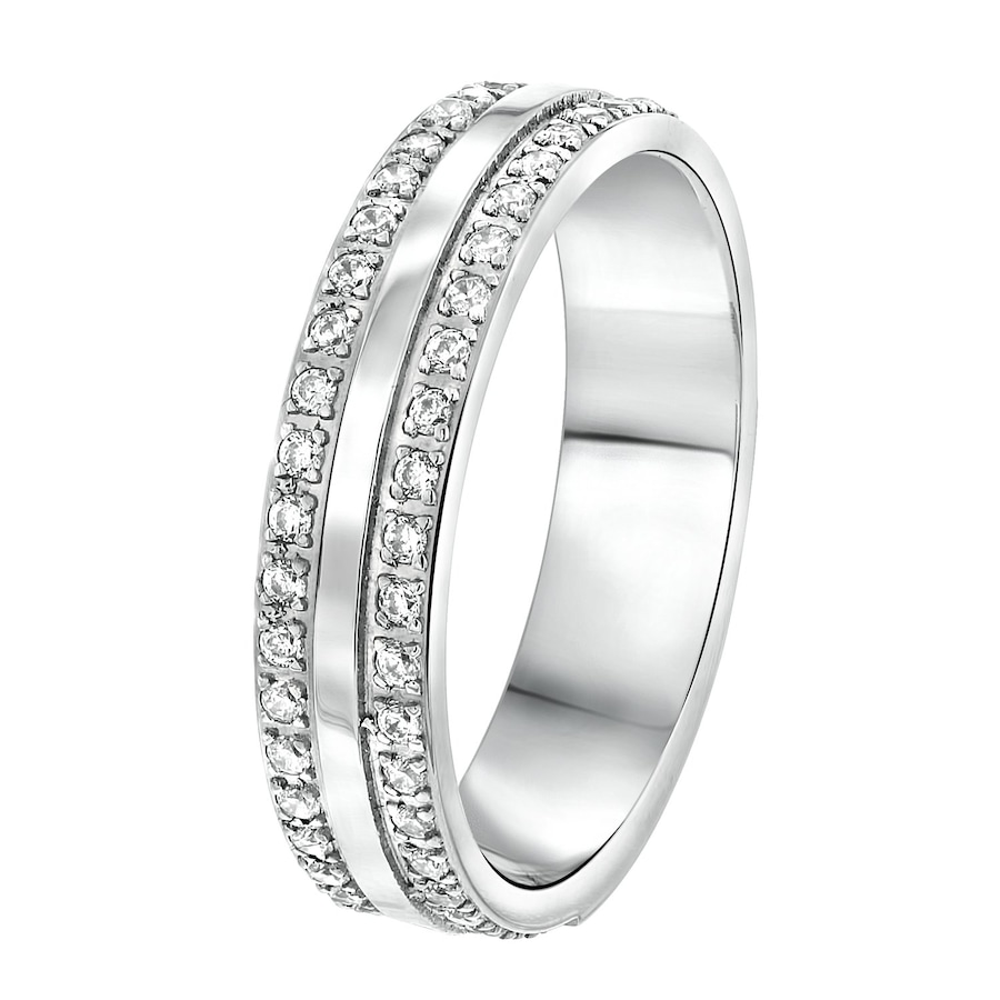 Lucardi Ringe 'Chicago' Stahl - silbern 50mm Herren