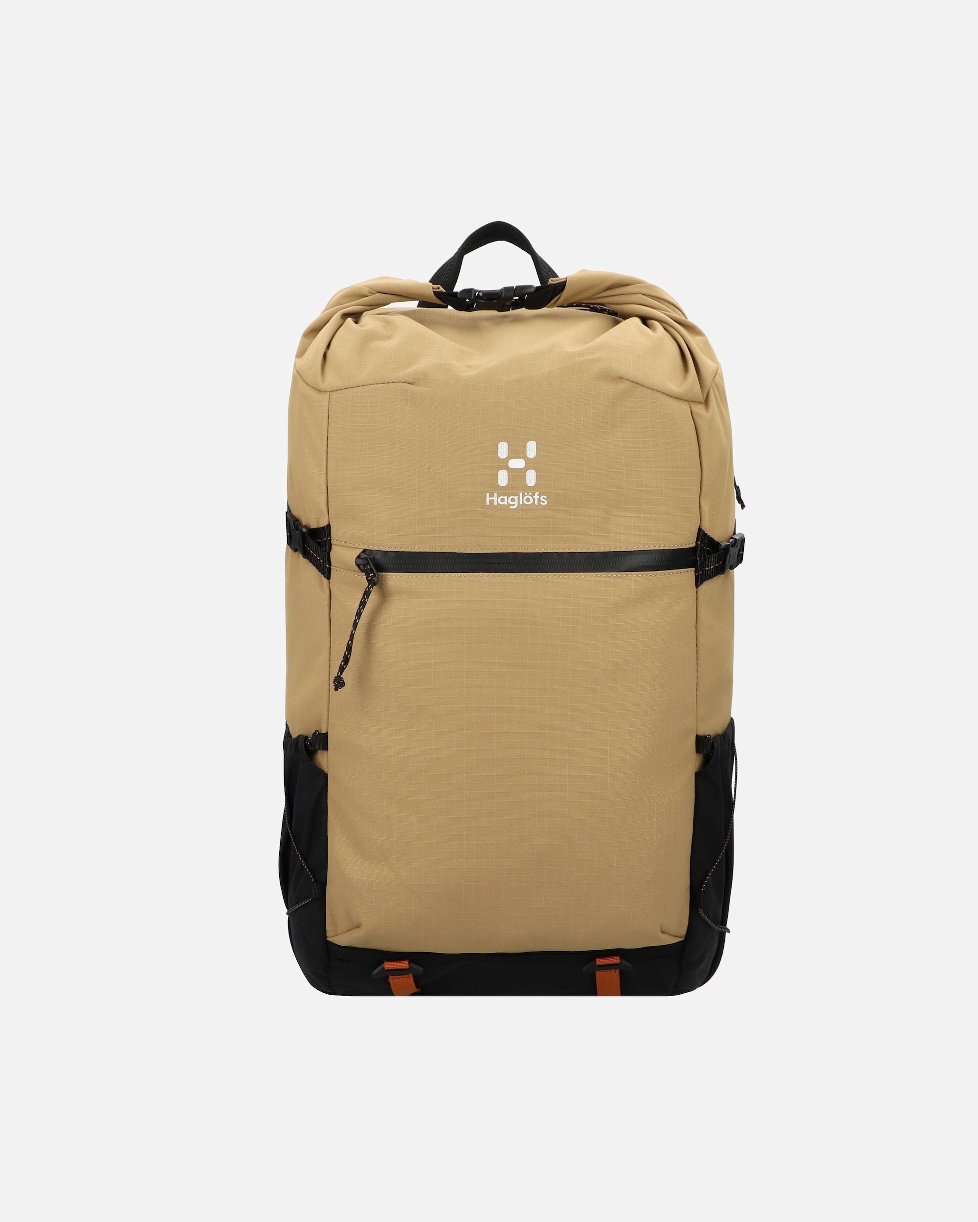 Rucksack für Männlich Haglöfs Ardos Rolltop 28 Daypack cinnamon brown - true black